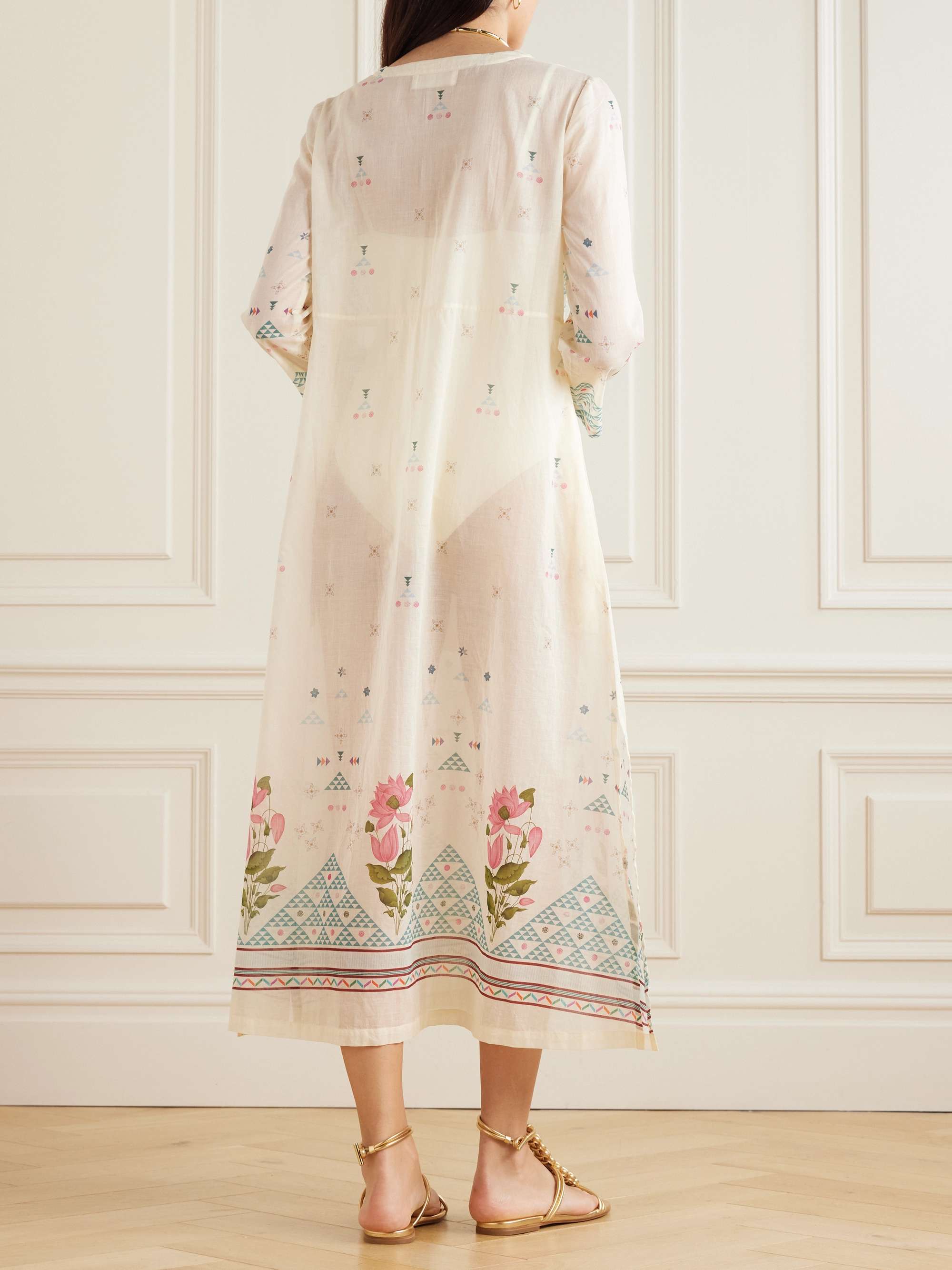 Giada printed cotton-voile kaftan view