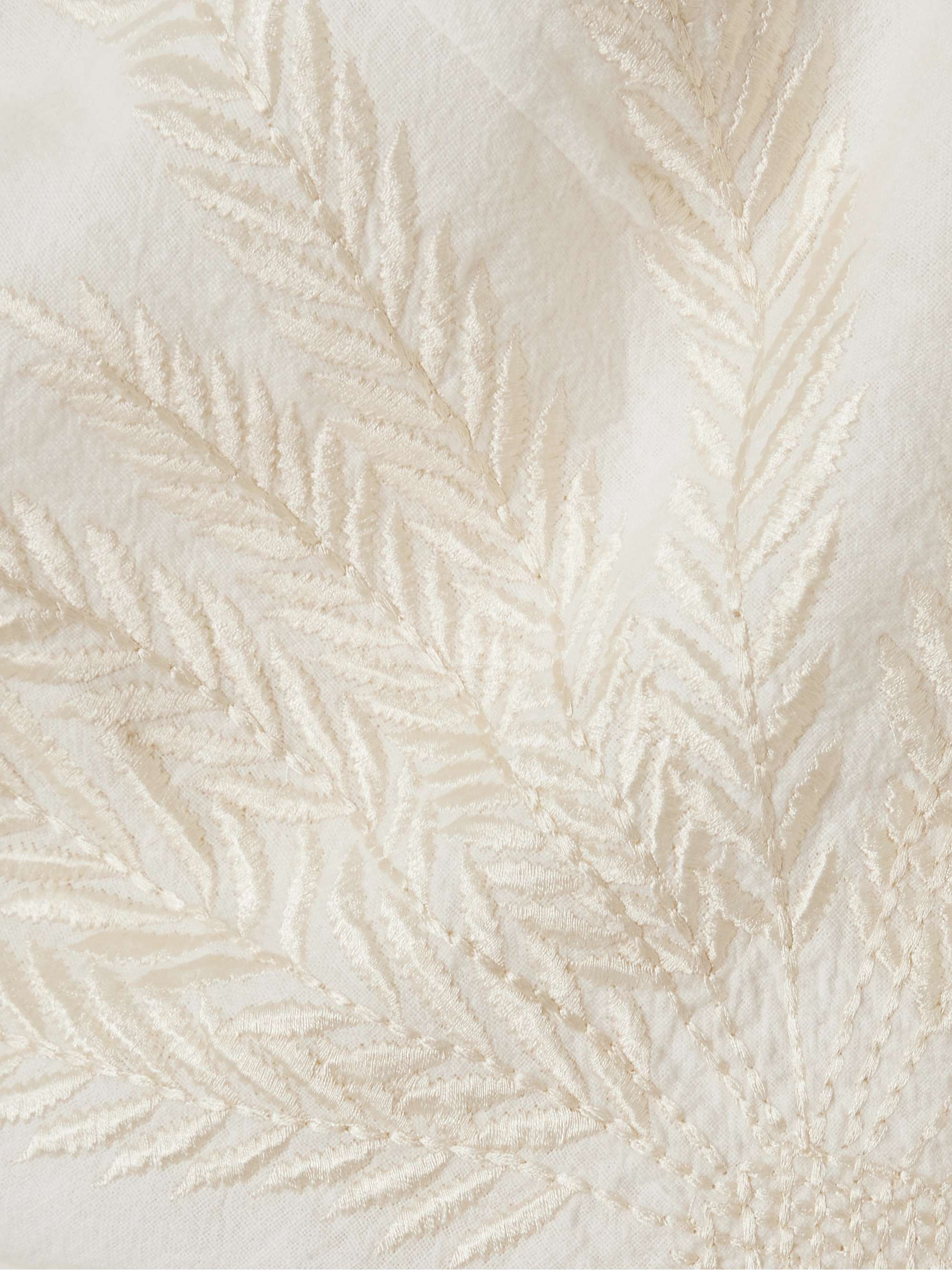 Anabel bead-embellished embroidered ramie and linen-blend midi dress view