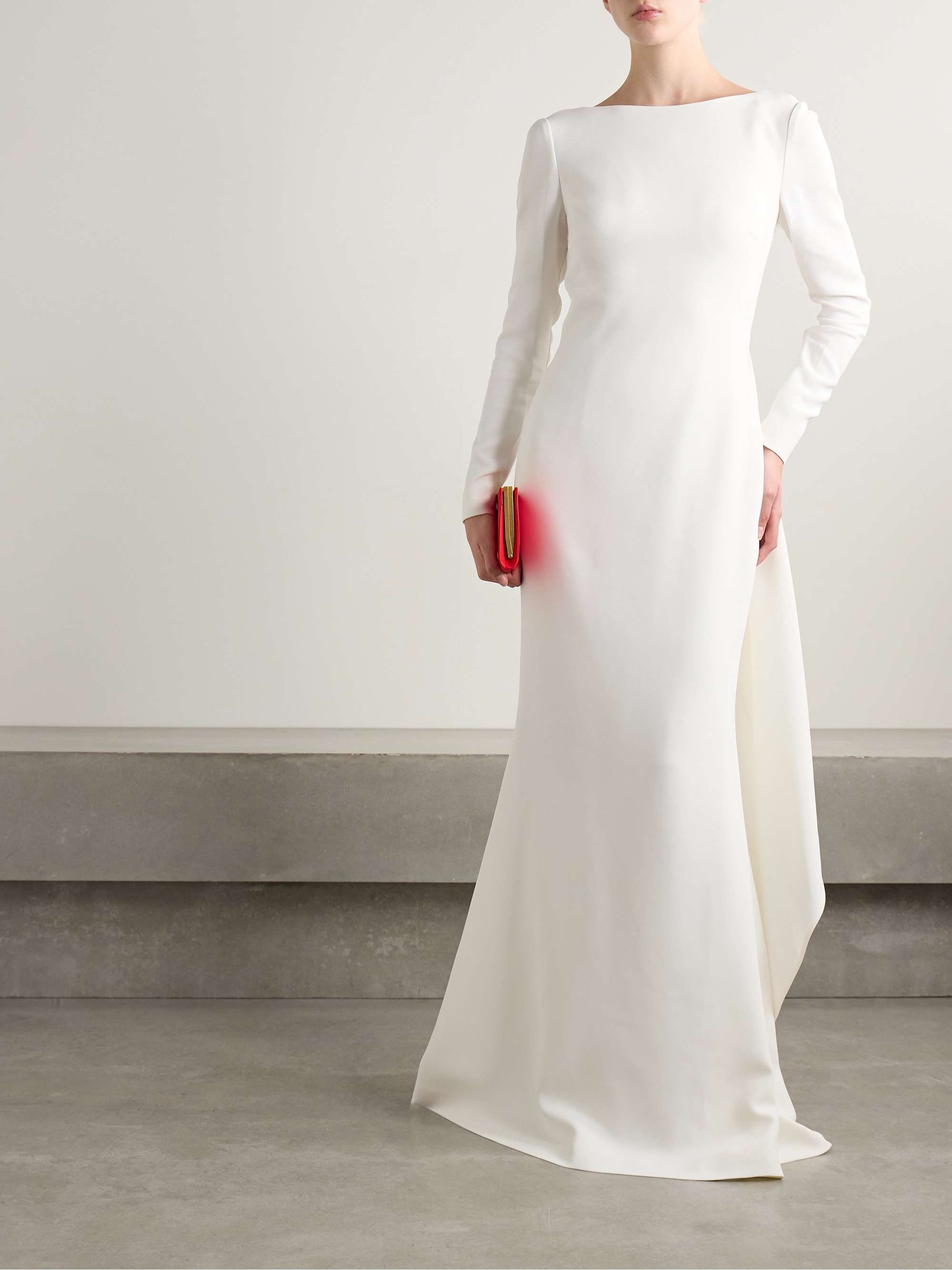 Draped cady gown view