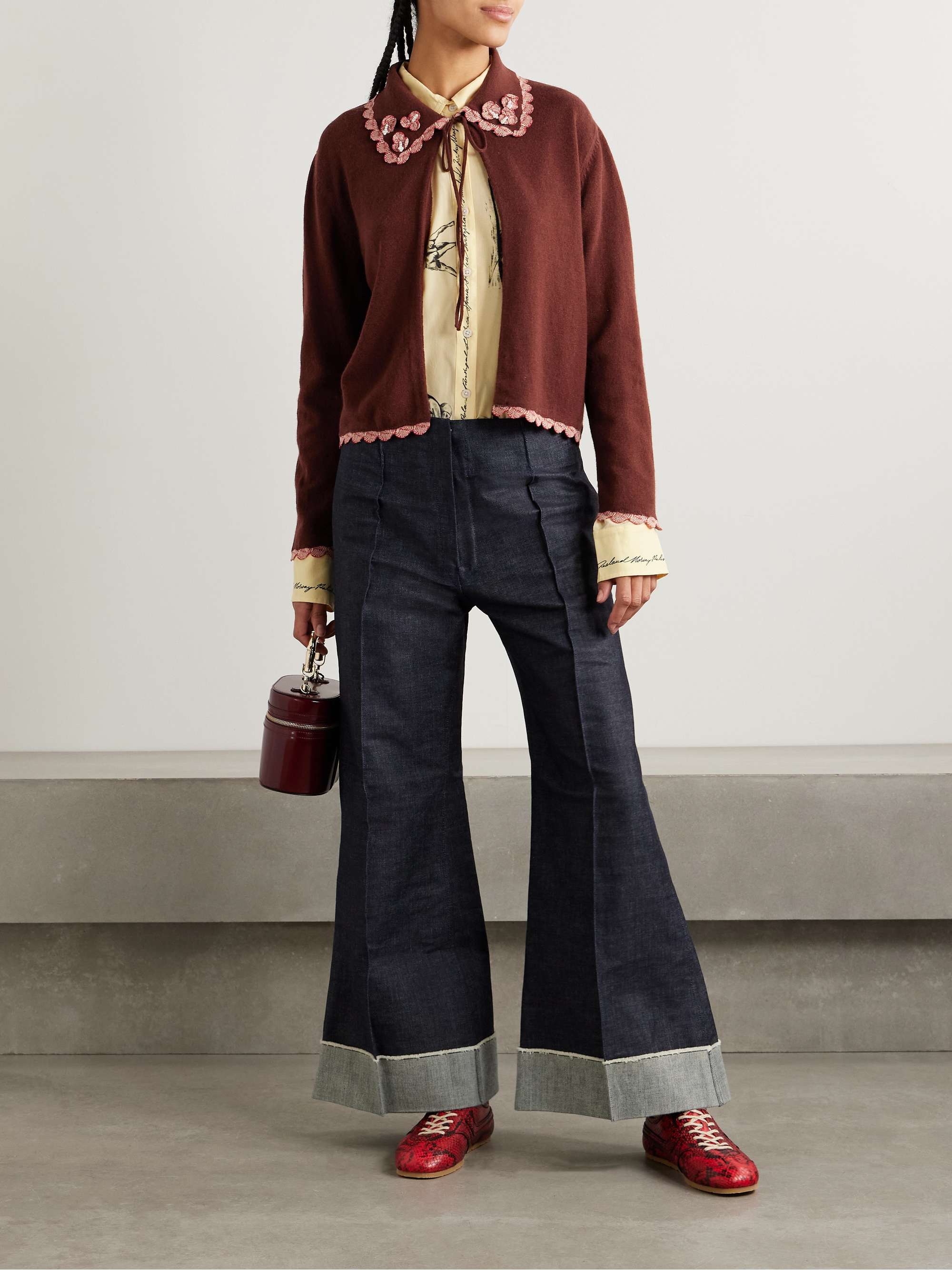 Rookie embellished wool and cashmere-blend cardigan view