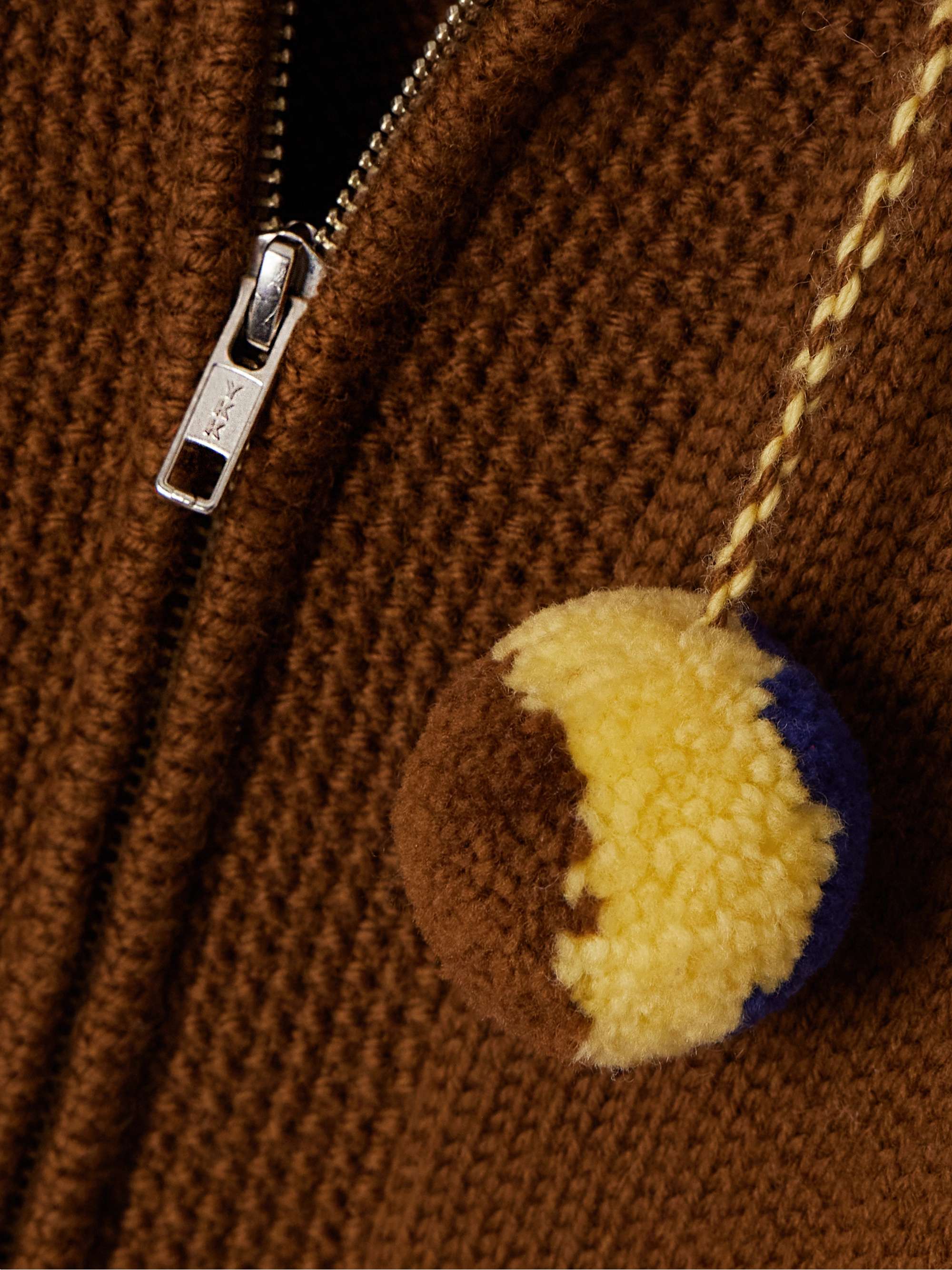 Marion pompom-detailed wool cardigan view