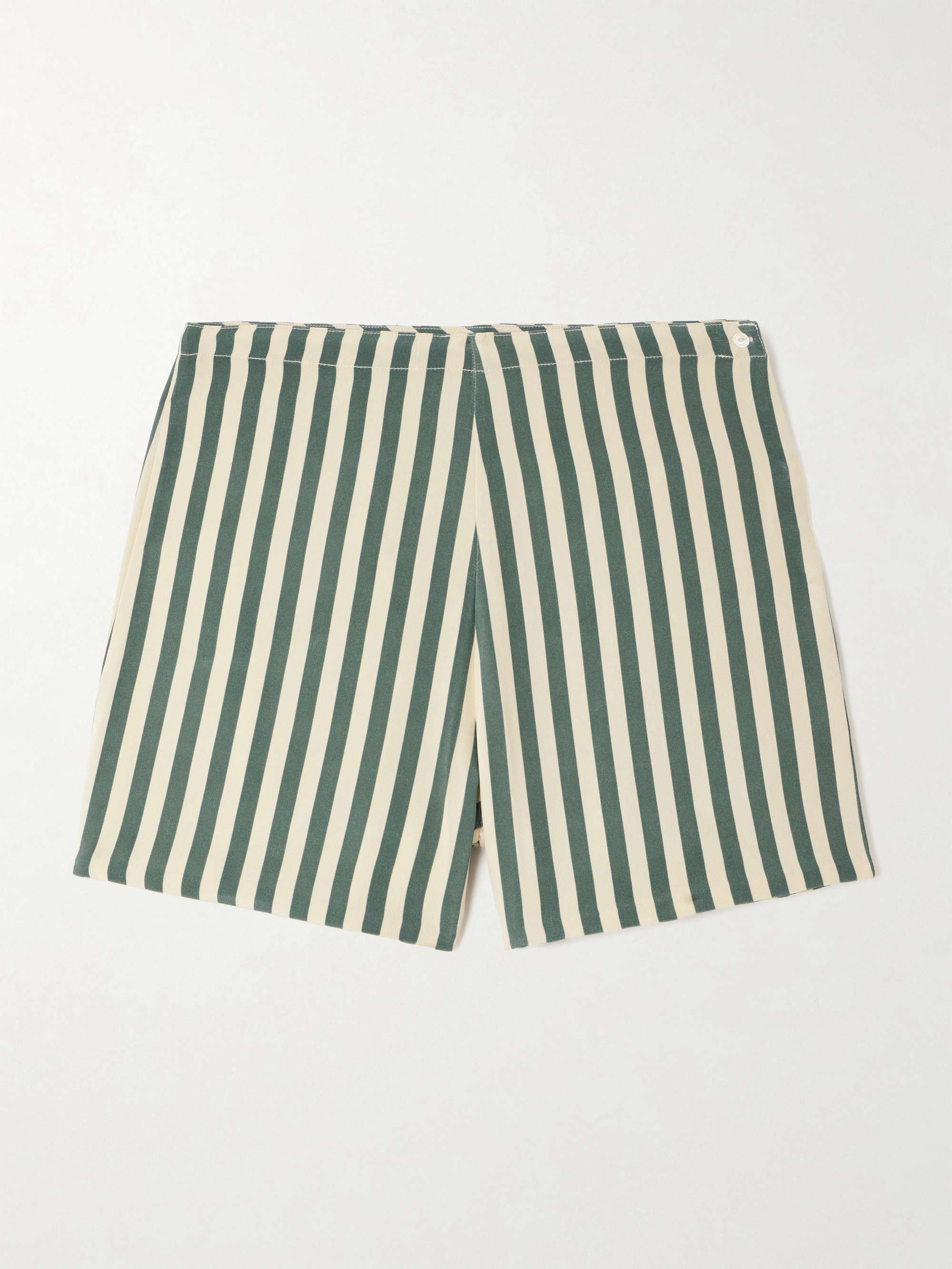 Soda striped silk shorts view