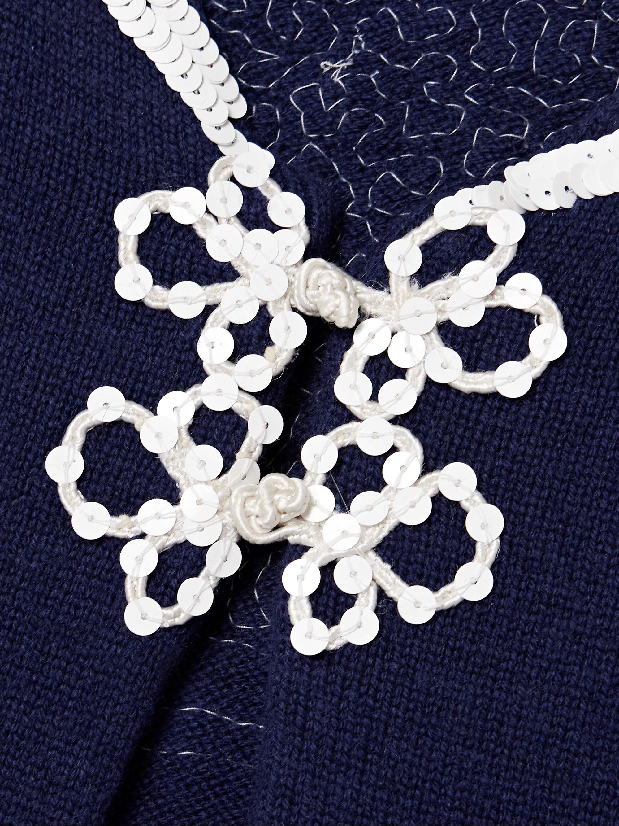 Astoria sequin-embellished wool and cashmere-blend cardigan view