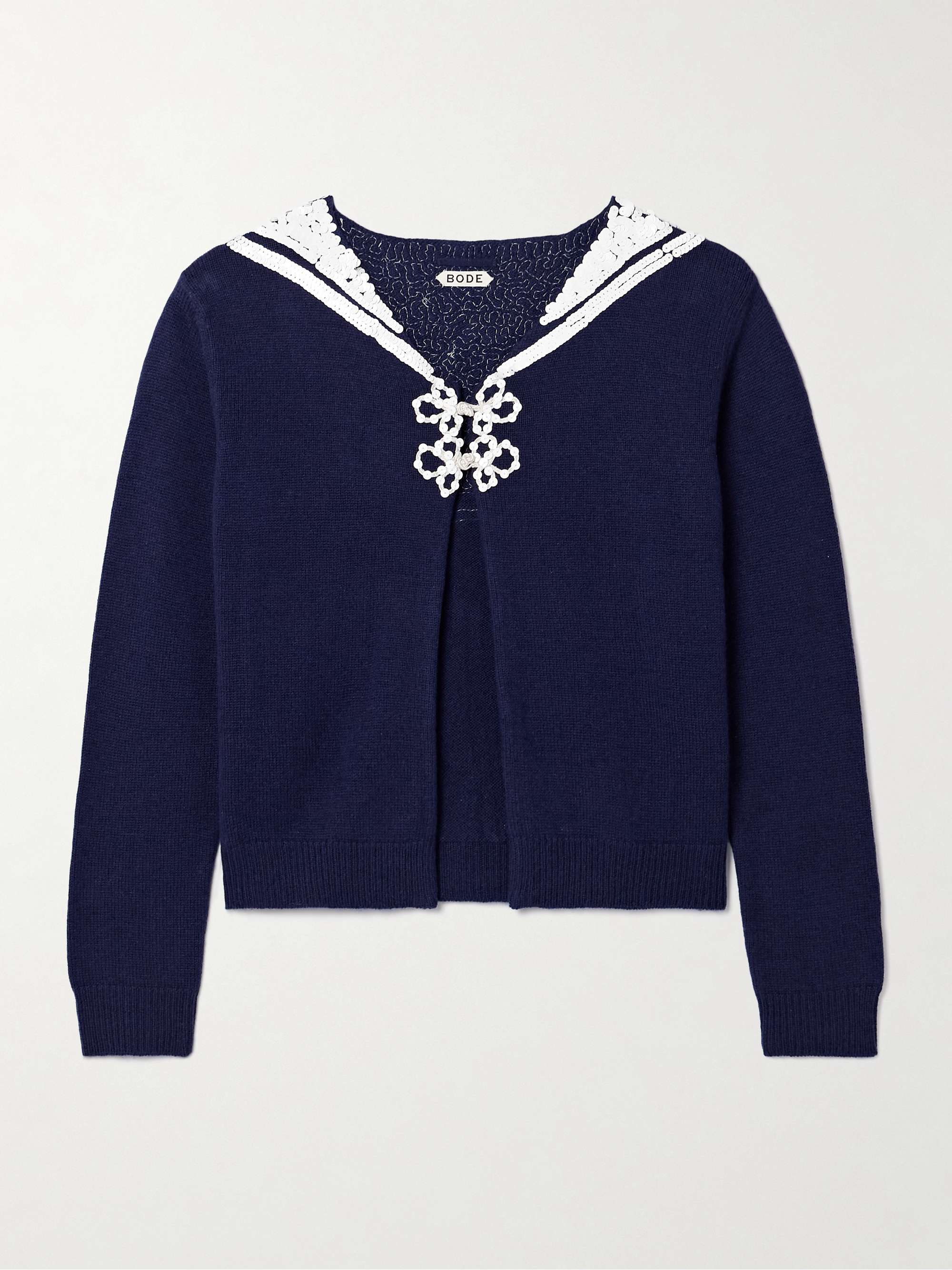 Astoria sequin-embellished wool and cashmere-blend cardigan view
