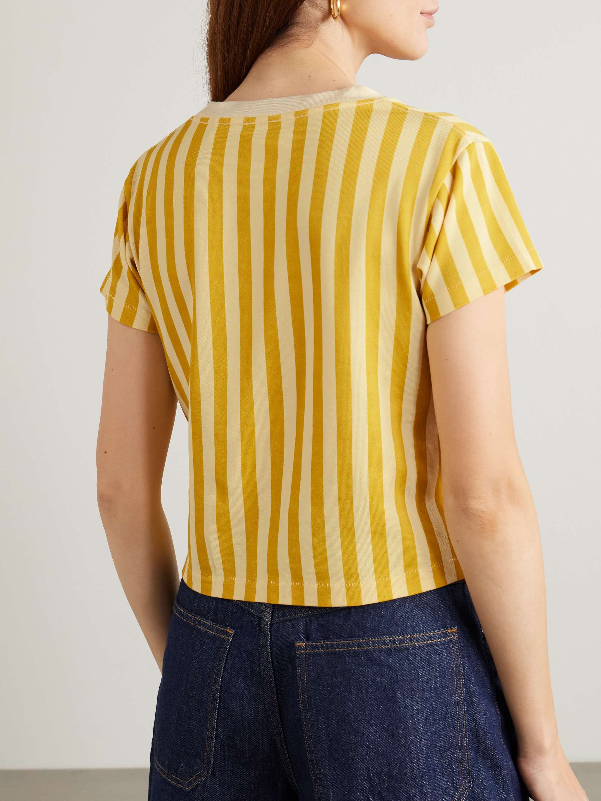 Medalist embroidered striped jersey T-shirt view