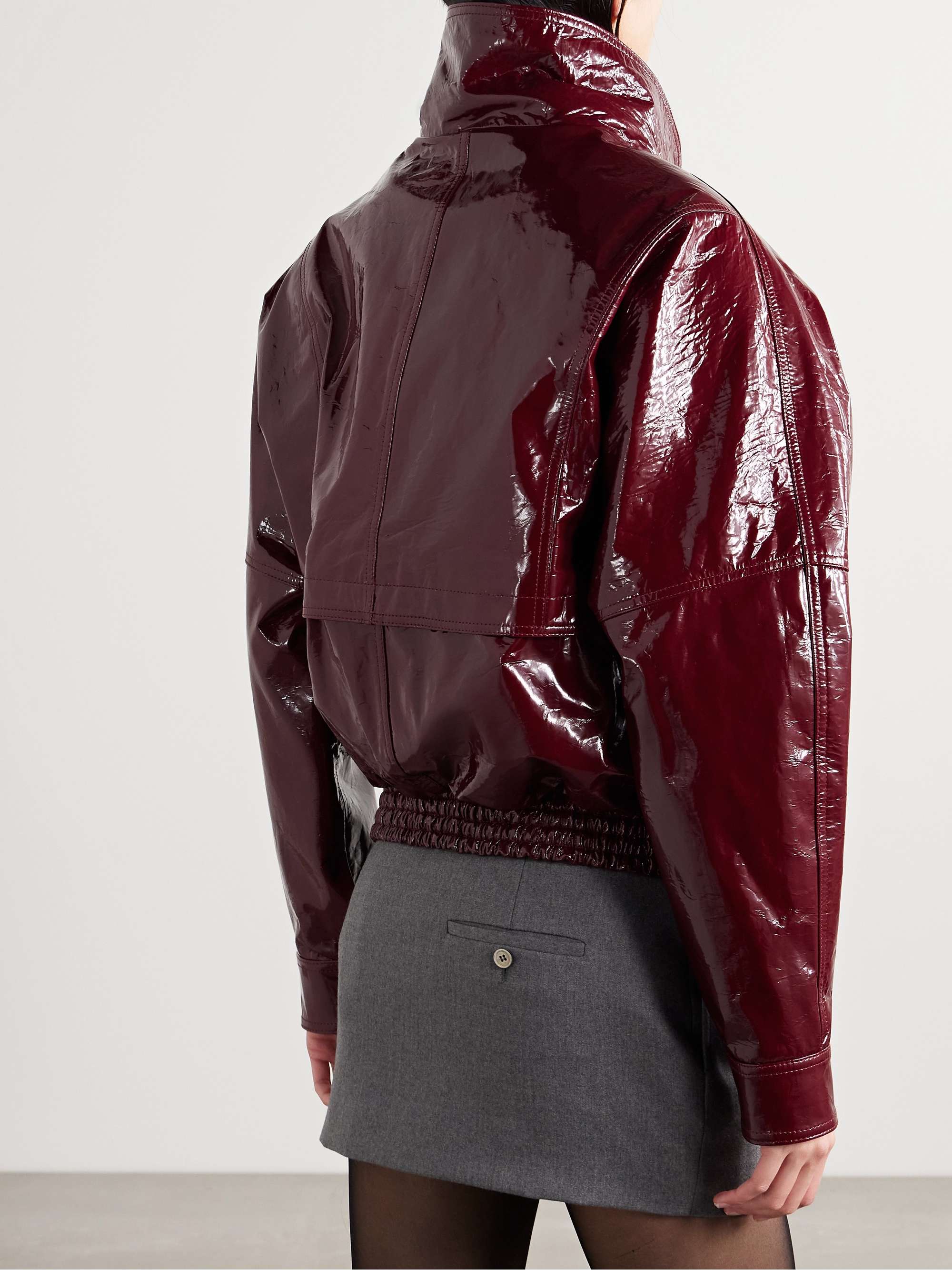 Glossed-leather jacket view