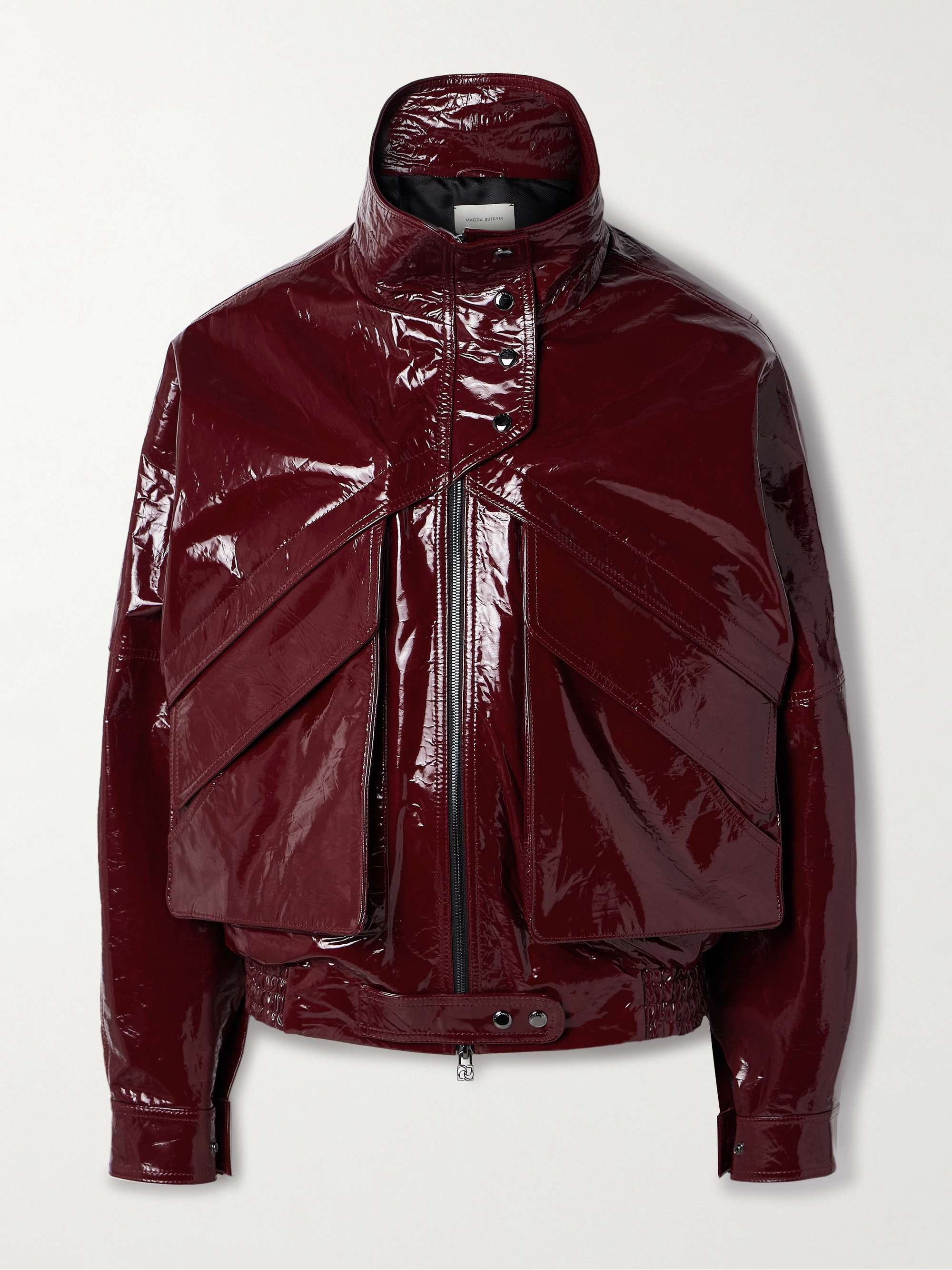 Glossed-leather jacket view