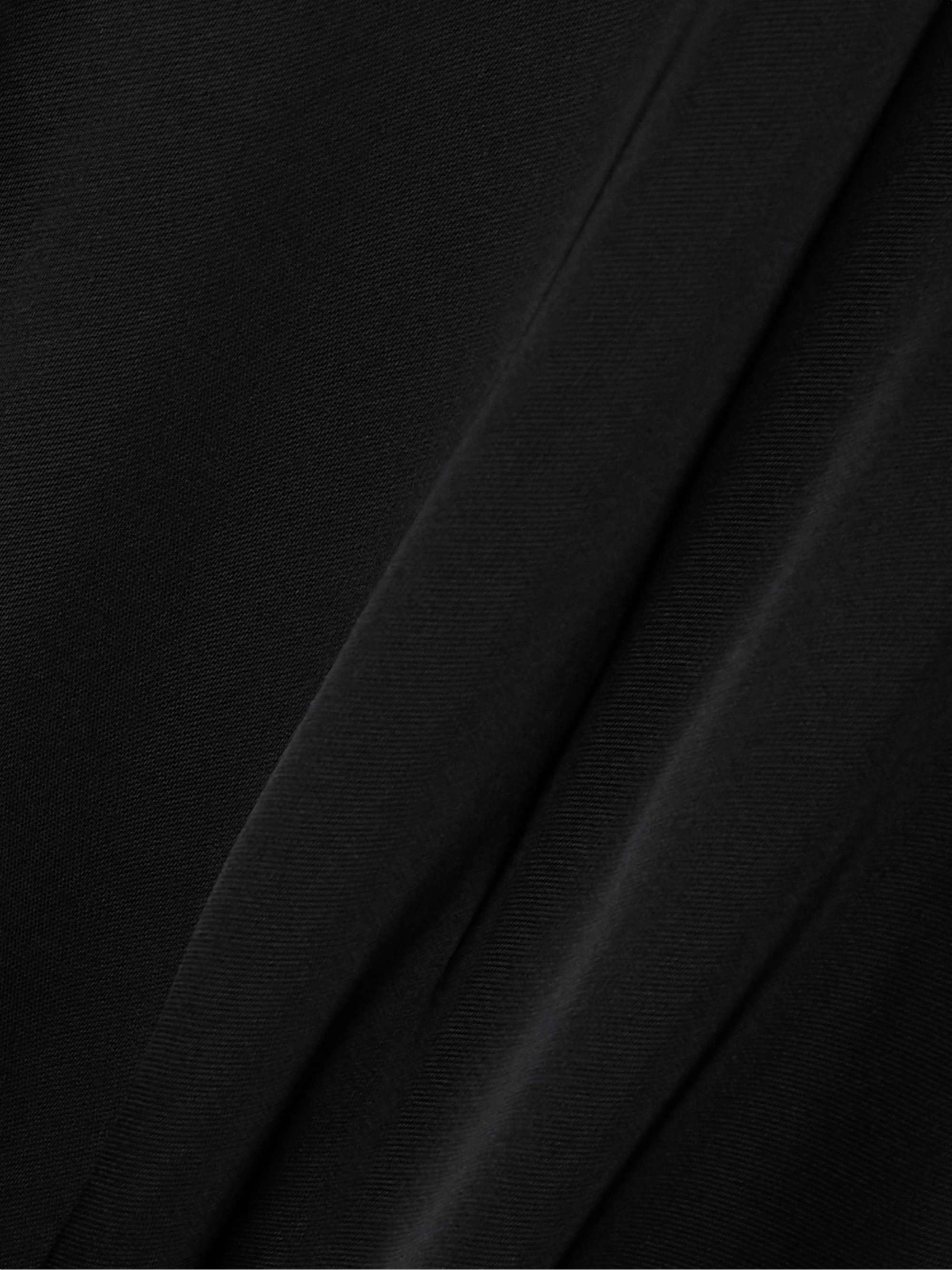 Hooded layered stretch-crepe mini dress view
