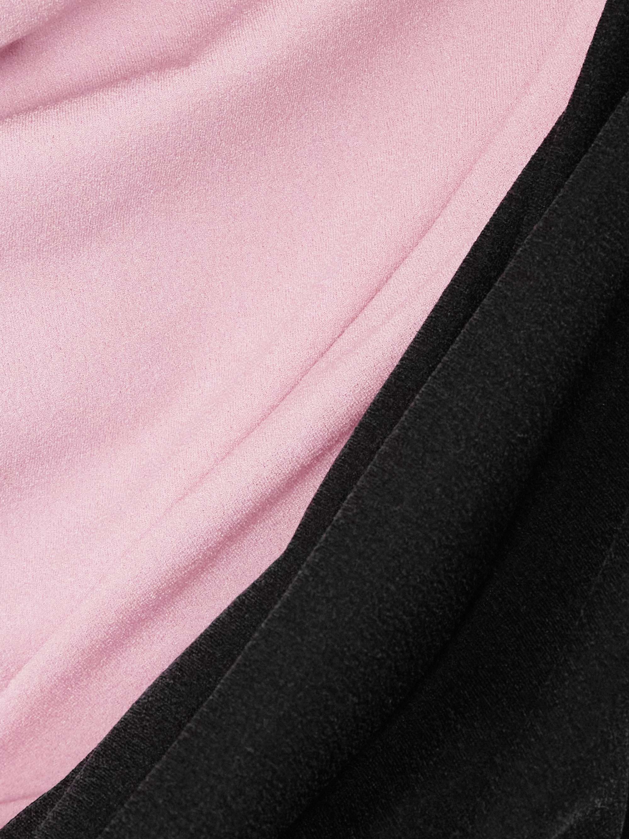Off-the-shoulder layered silk-blend top view