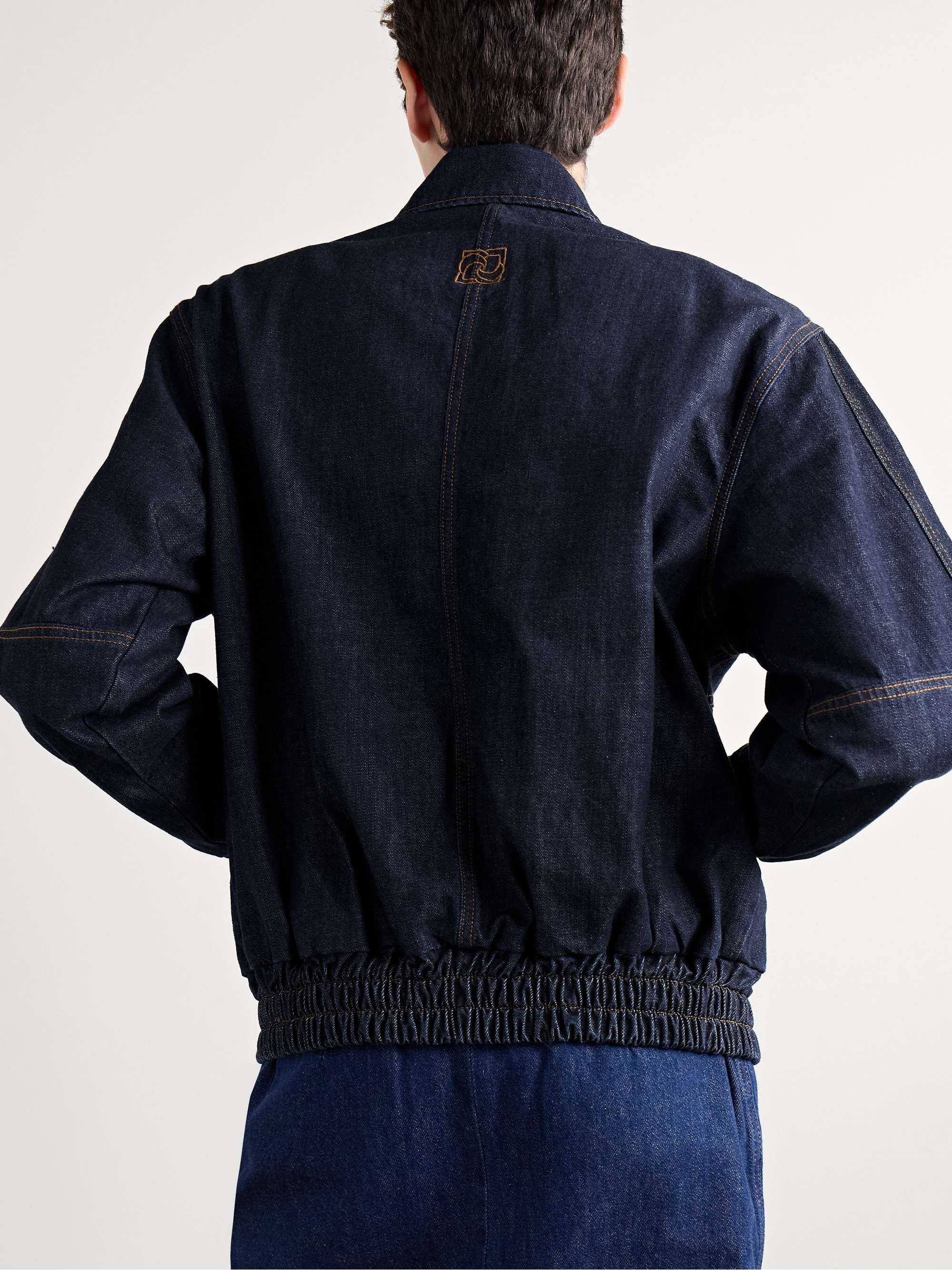 Denim bomber jacket view