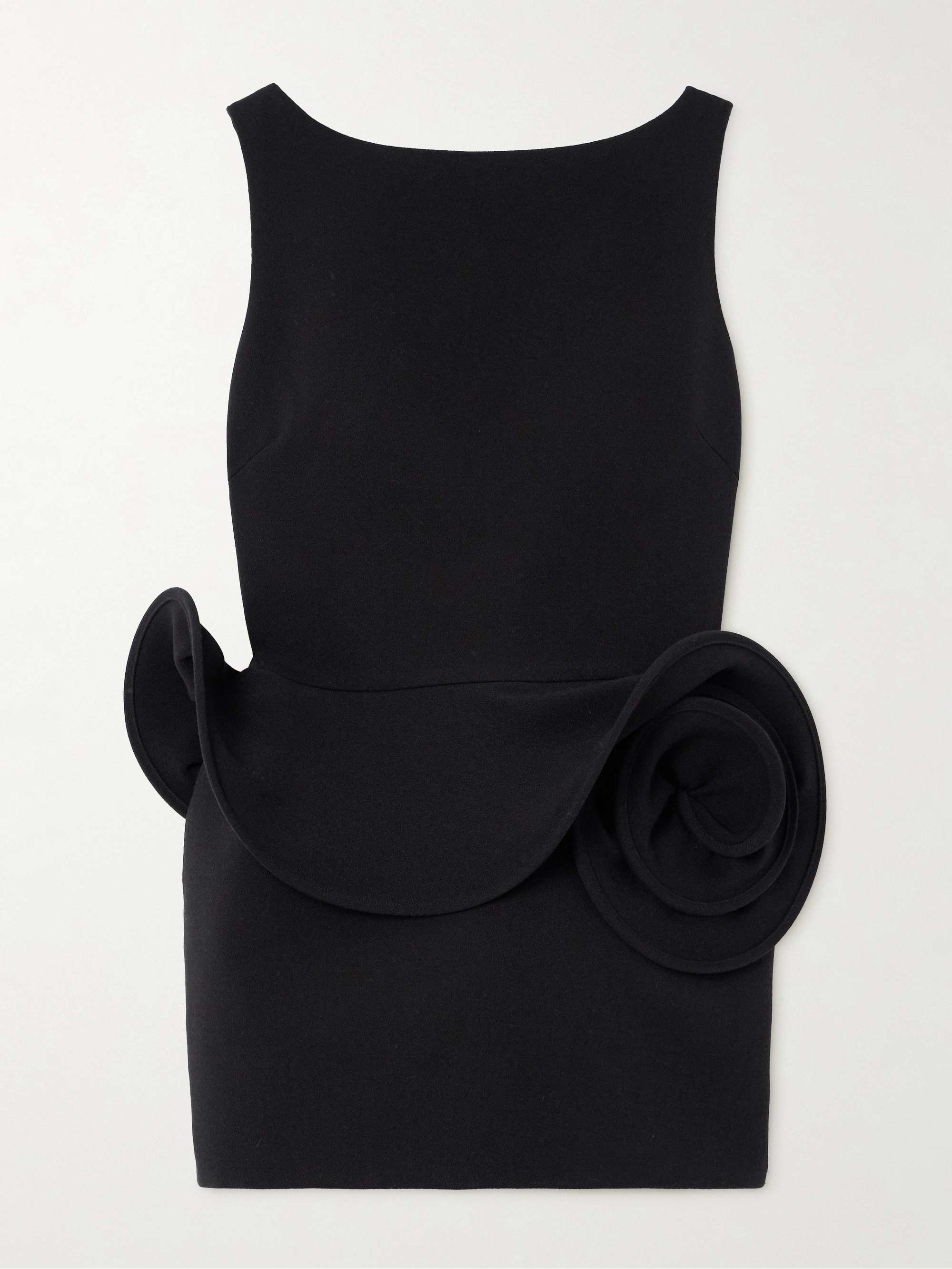 Open-back crepe mini dress view