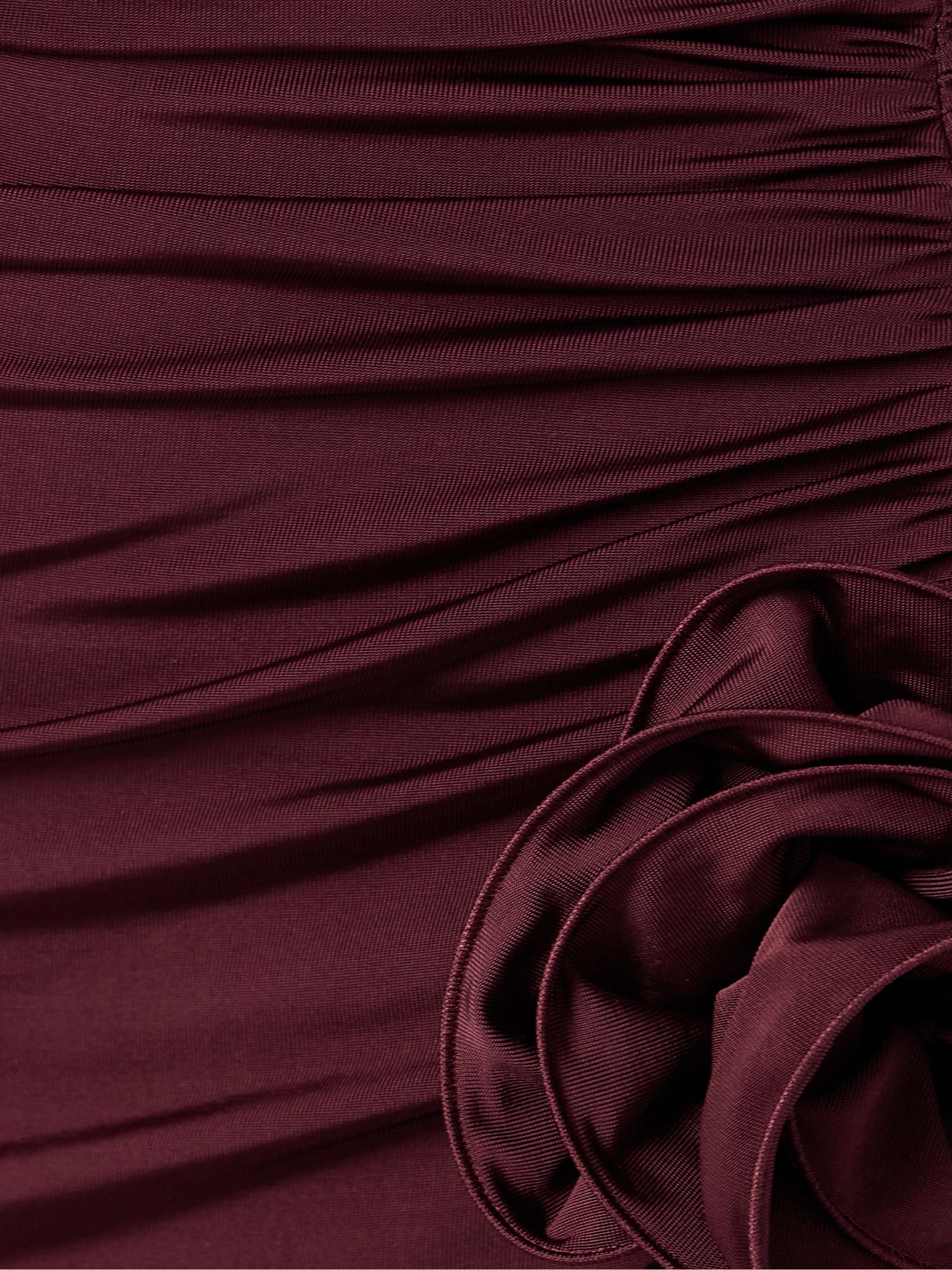 Appliquéd draped stretch-jersey midi dress view