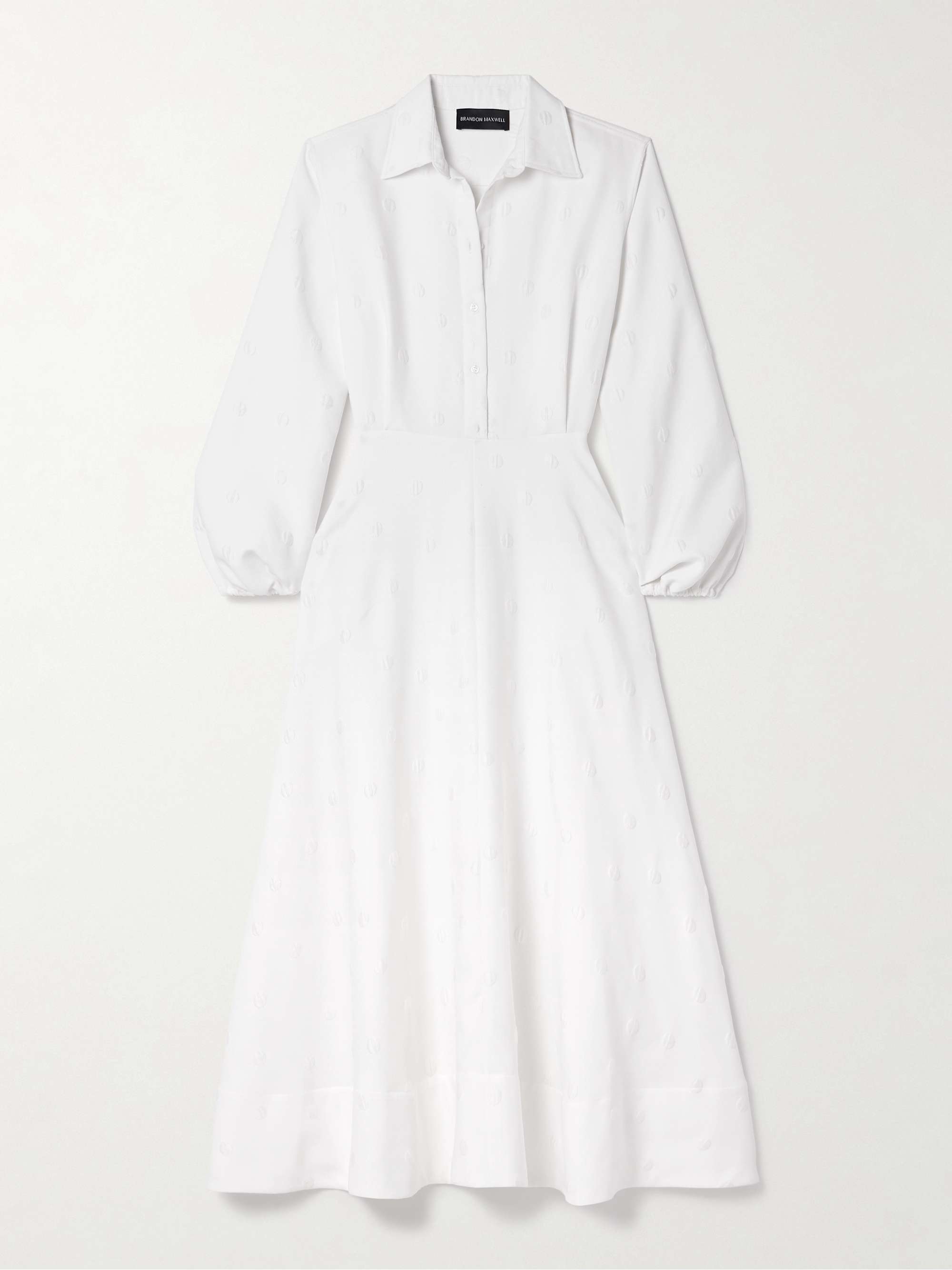 The Maggie polka-dot jacquard midi shirt dress view