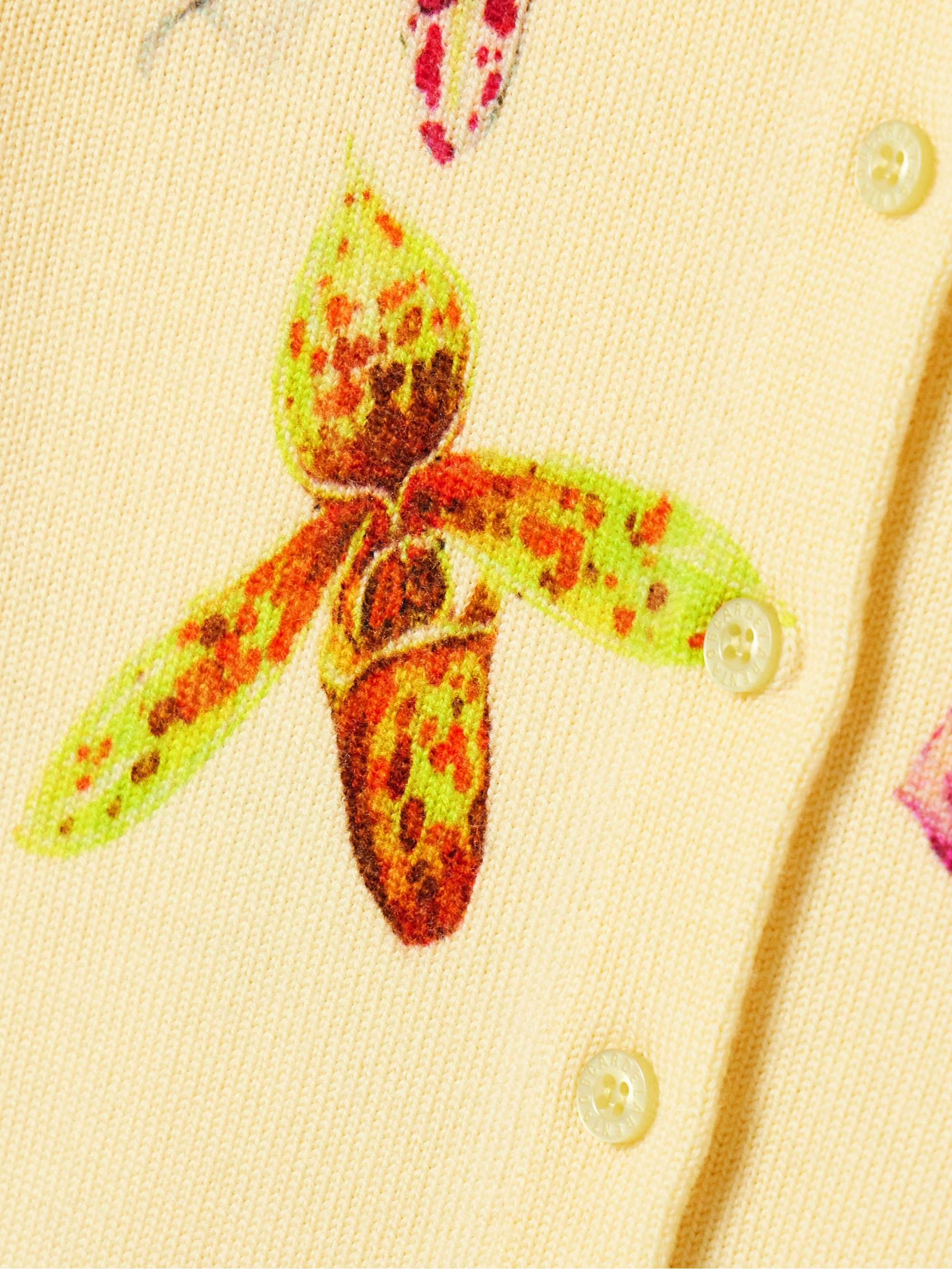 Floral-print wool sweater view