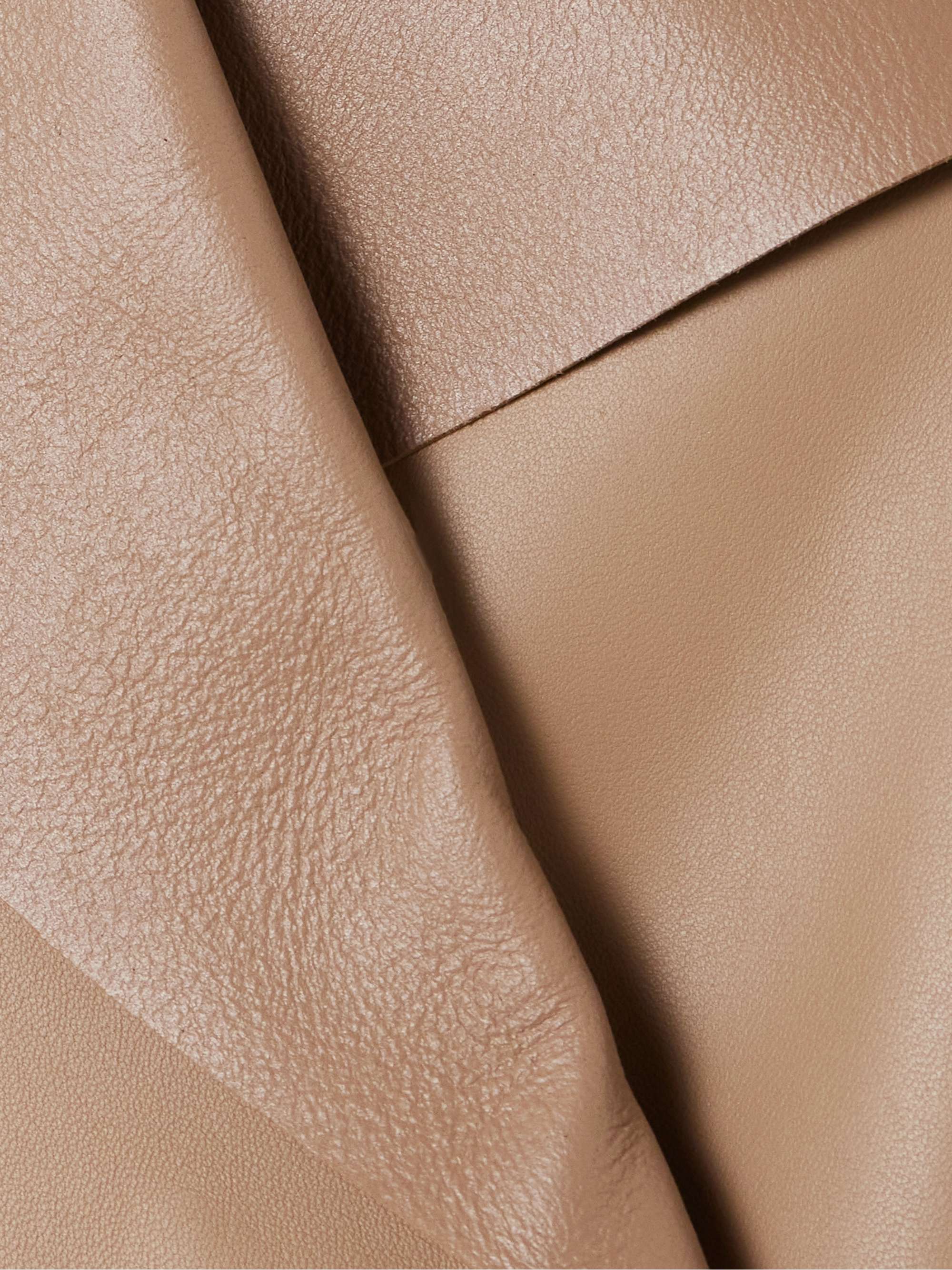 Birthday paneled leather coat view