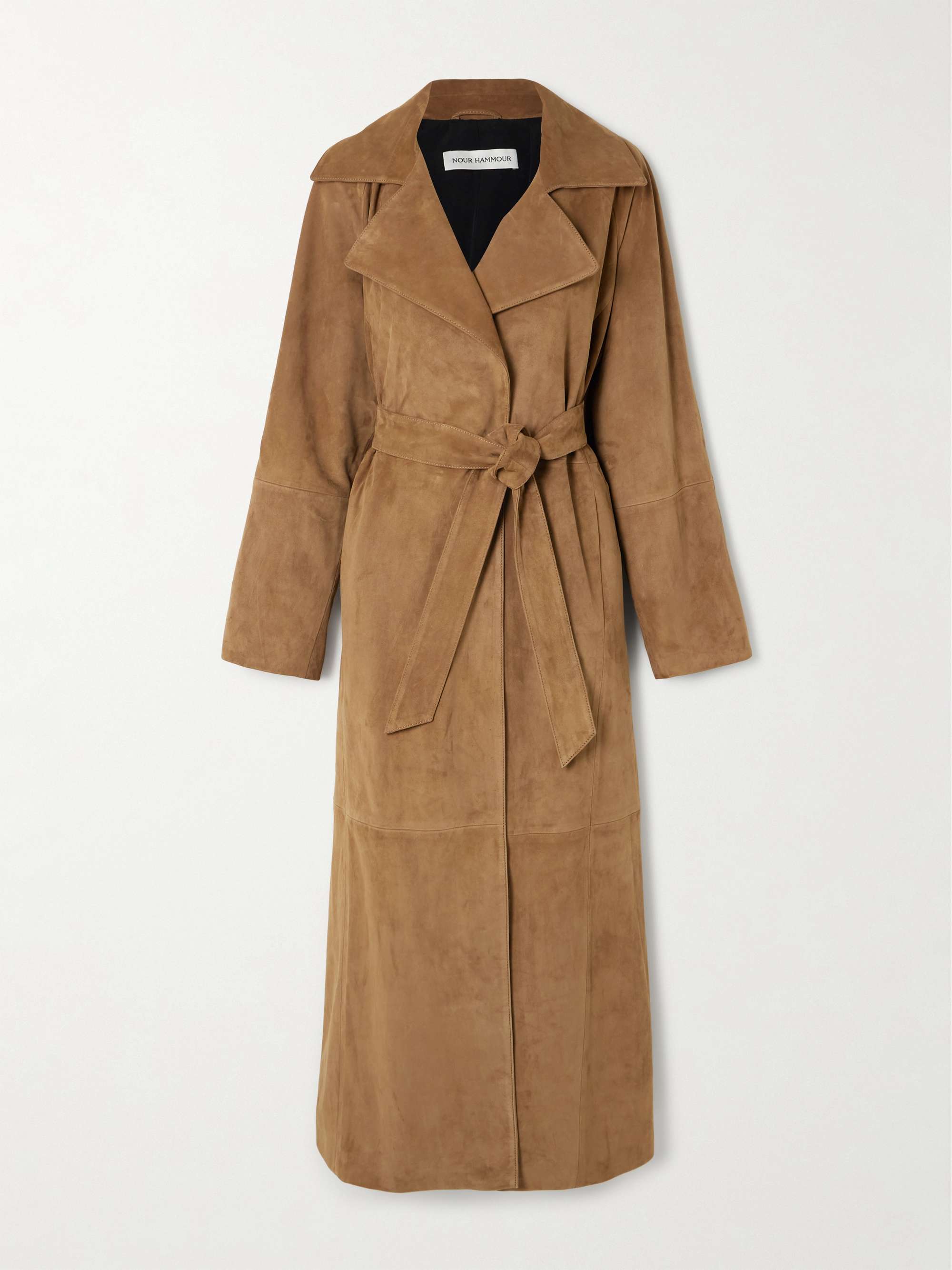 Althea belted suede coat view