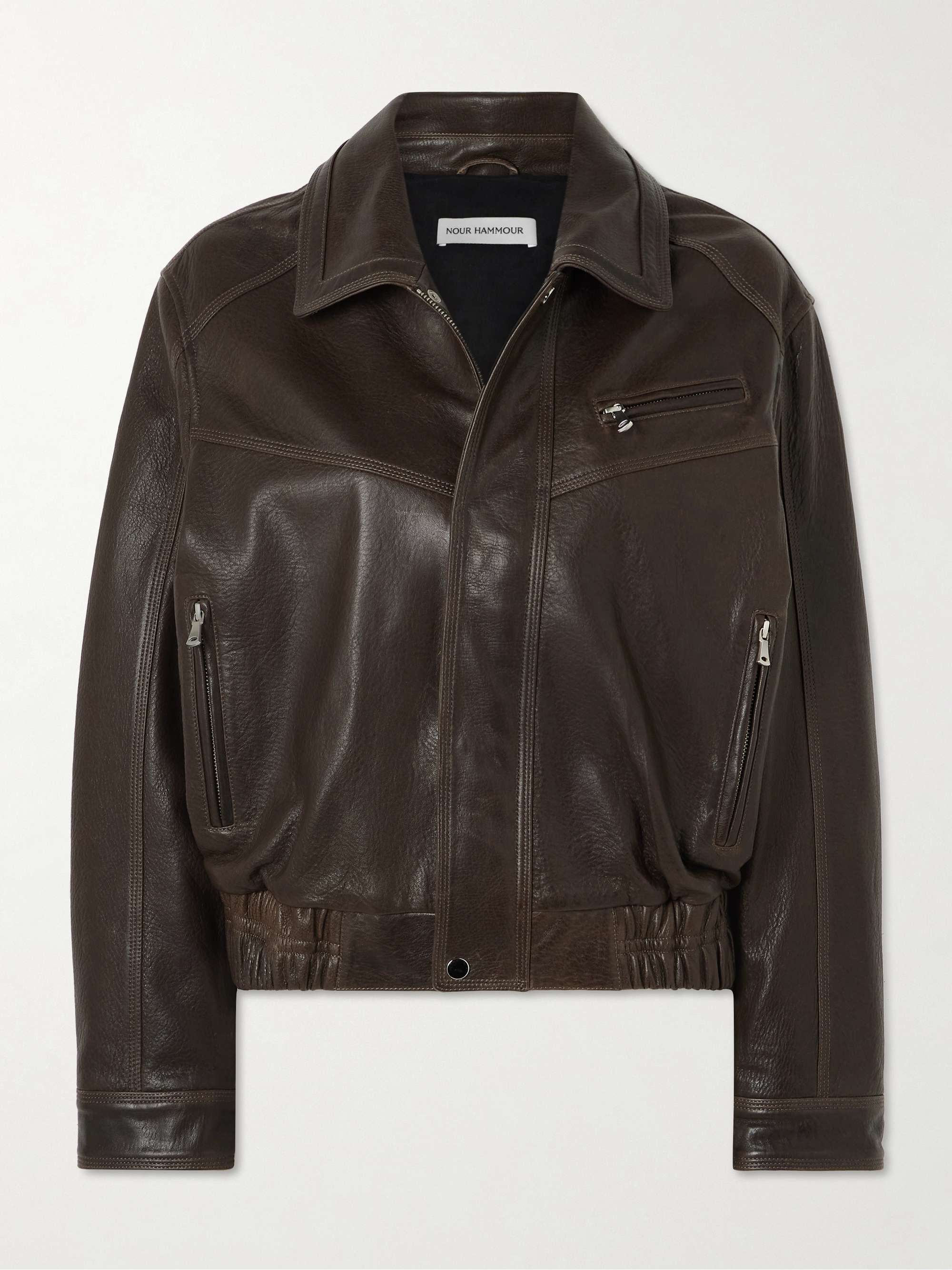 Clint leather jacket view