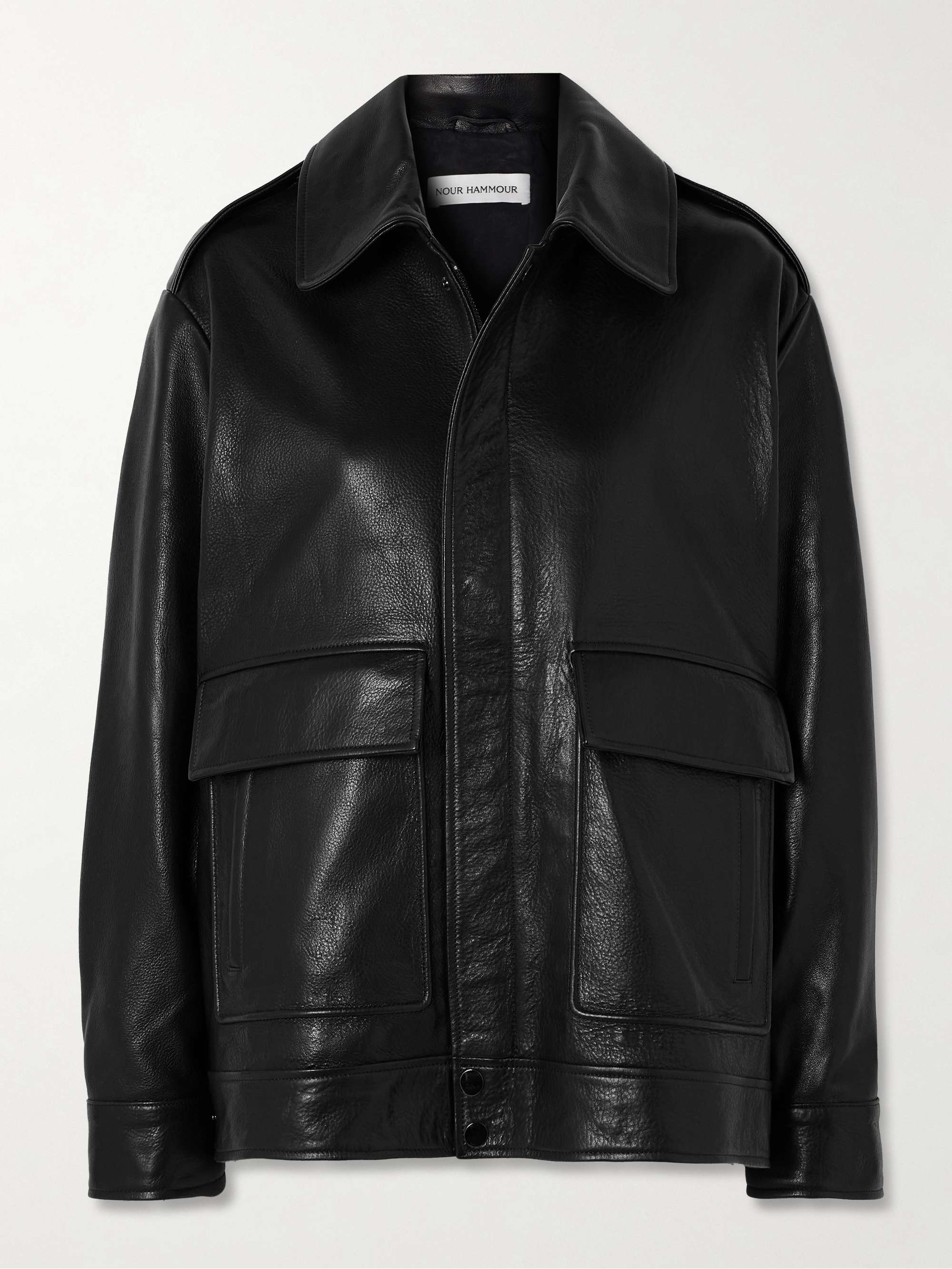 Drey leather biker jacket view