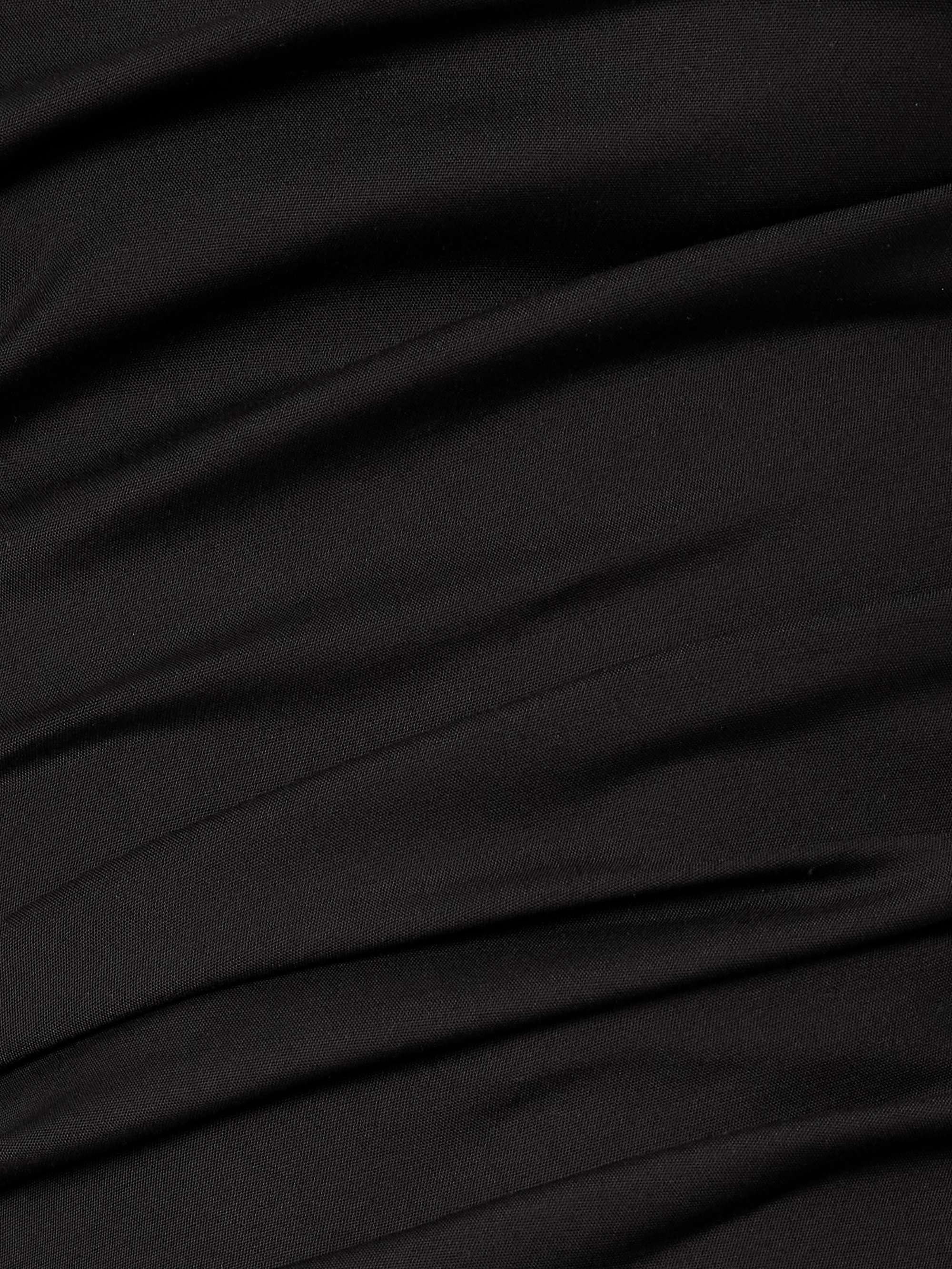 Intoxicate strapless ruched crepe gown view