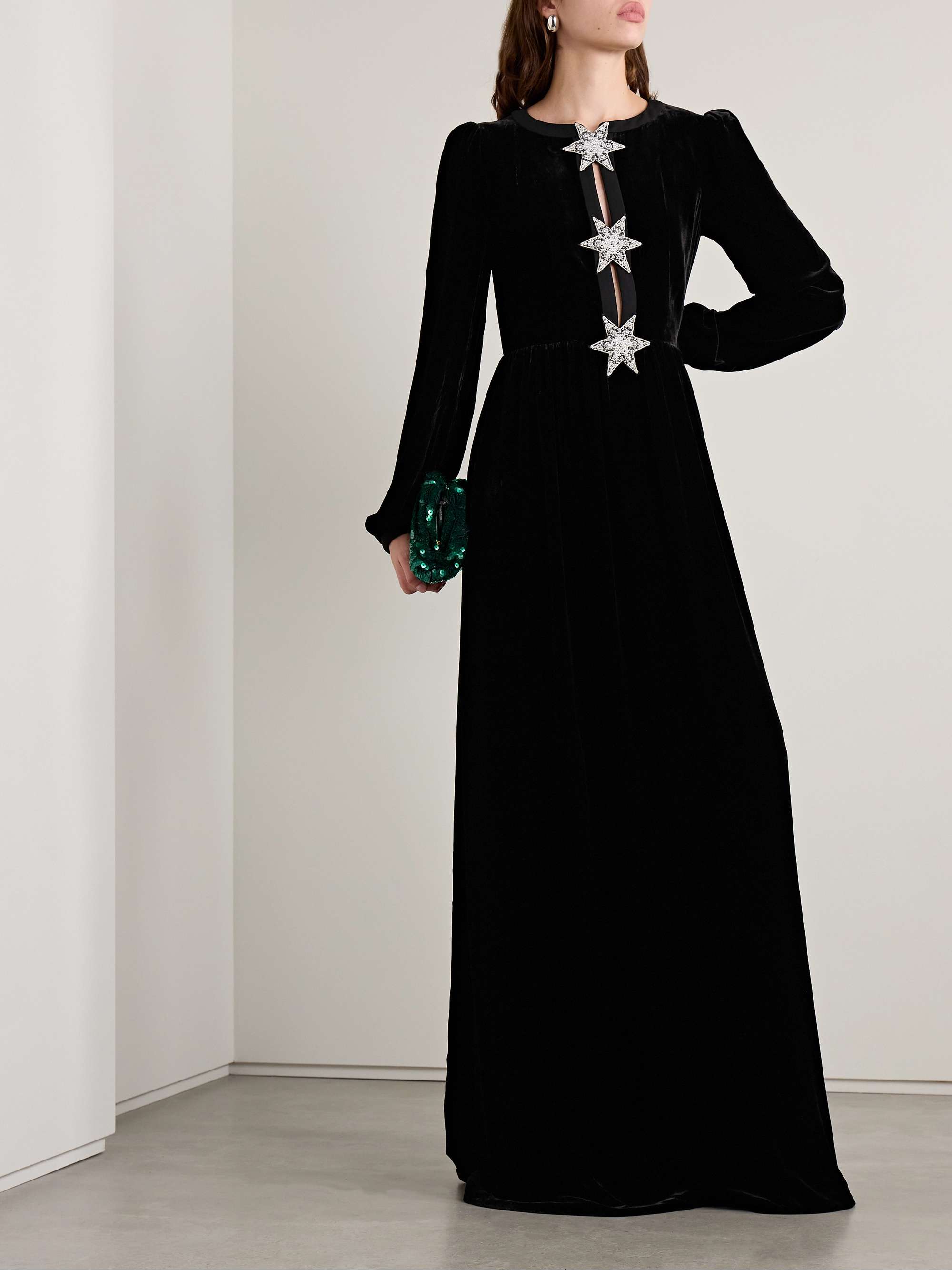 Camille embellished velvet gown view