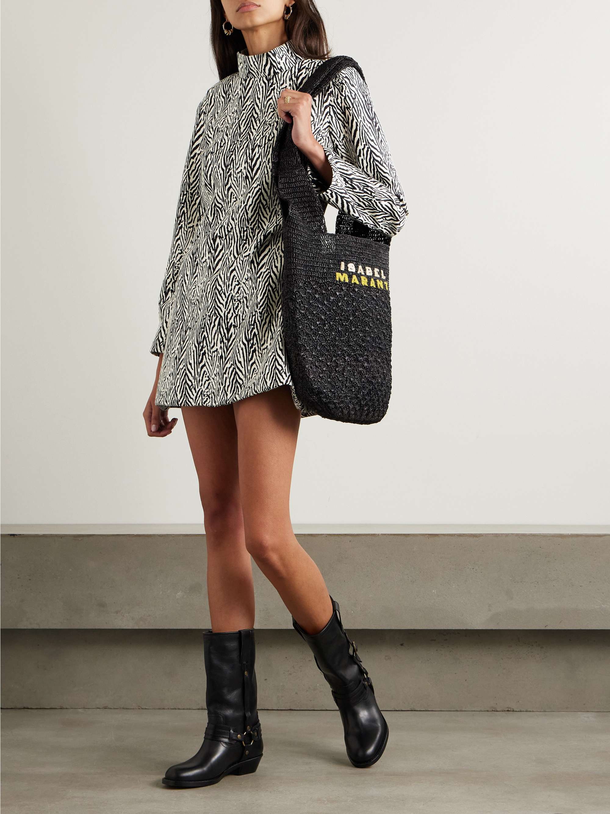 Romy wool-blend jacquard mini dress view