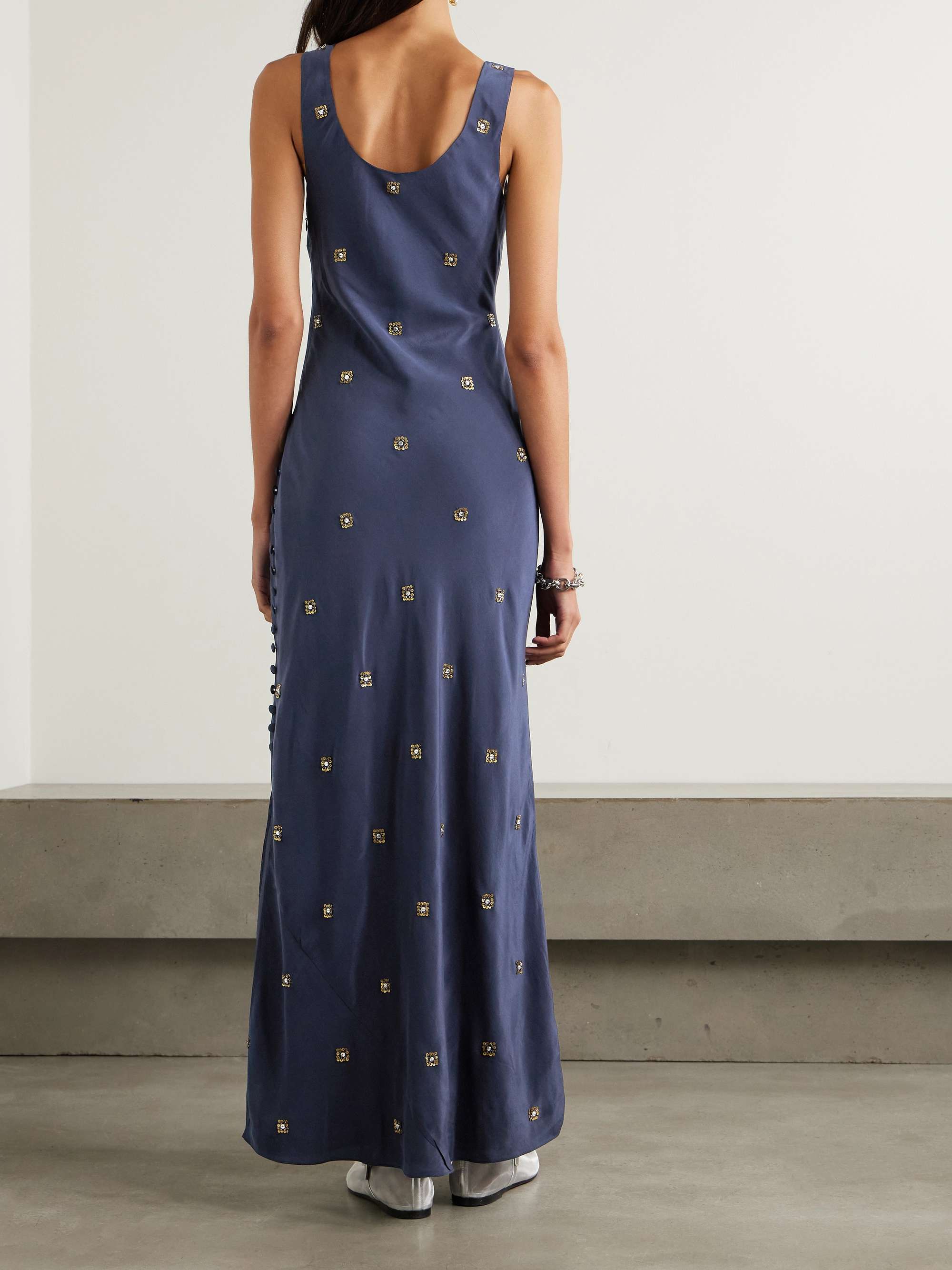 Adele embellished silk maxi dress view