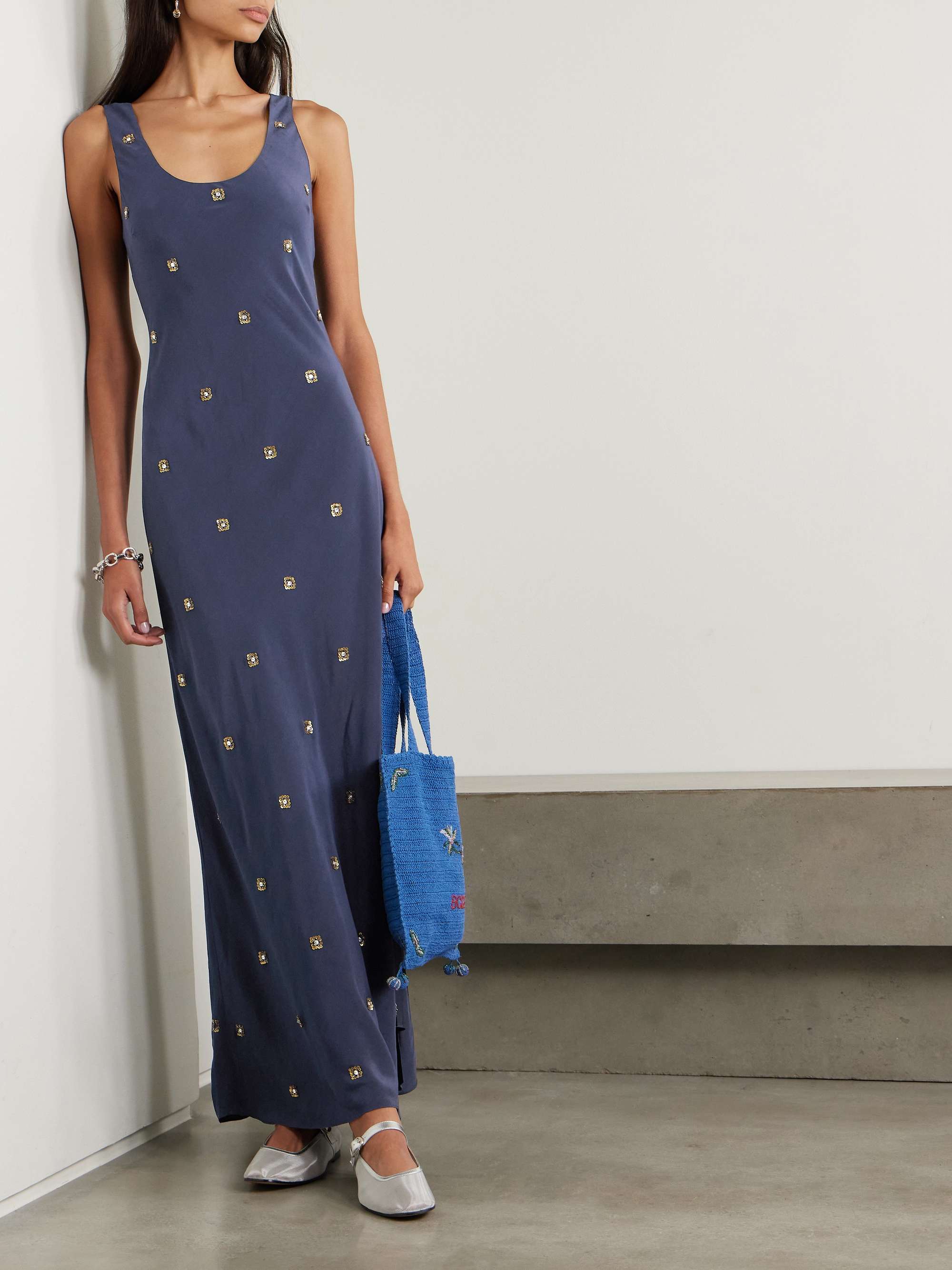Adele embellished silk maxi dress view