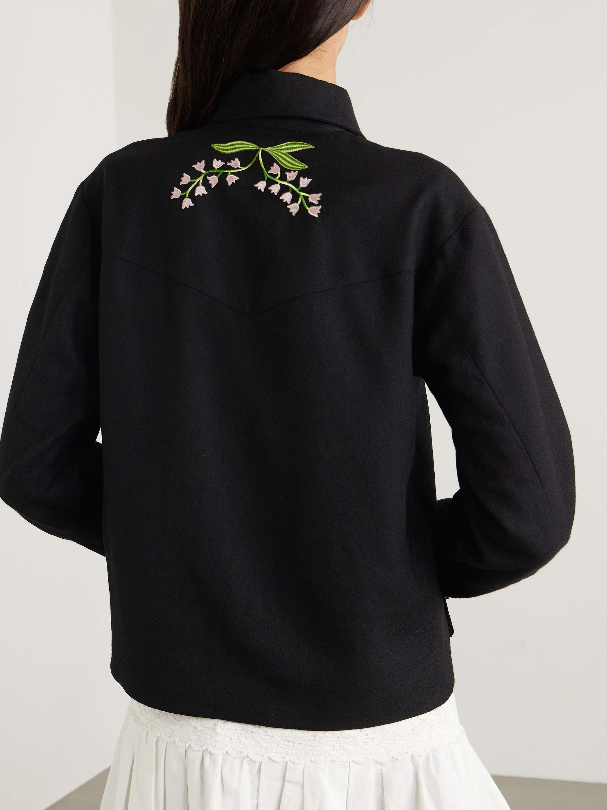 Jude embroidered wool-twill jacket view