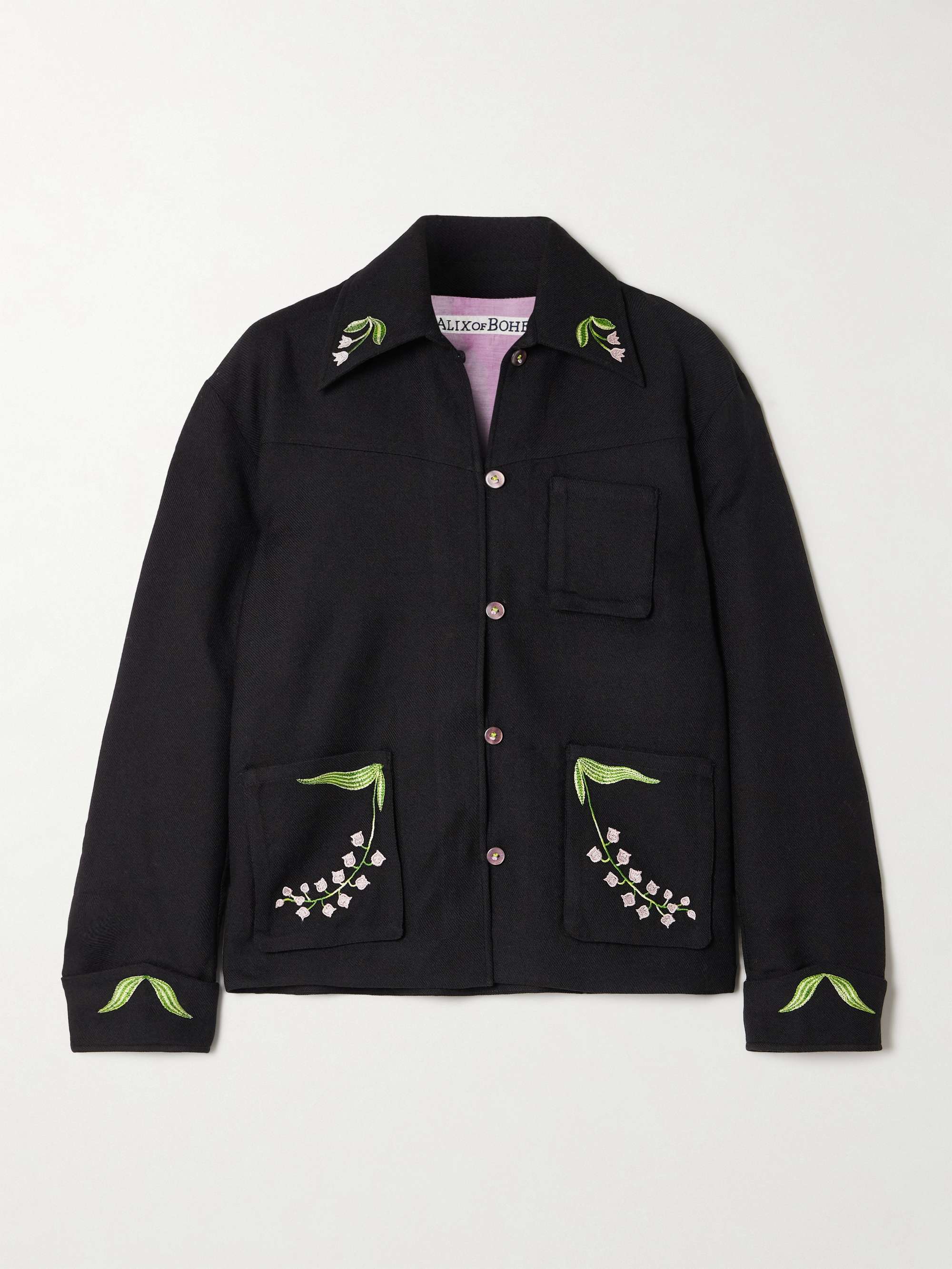 Jude embroidered wool-twill jacket view