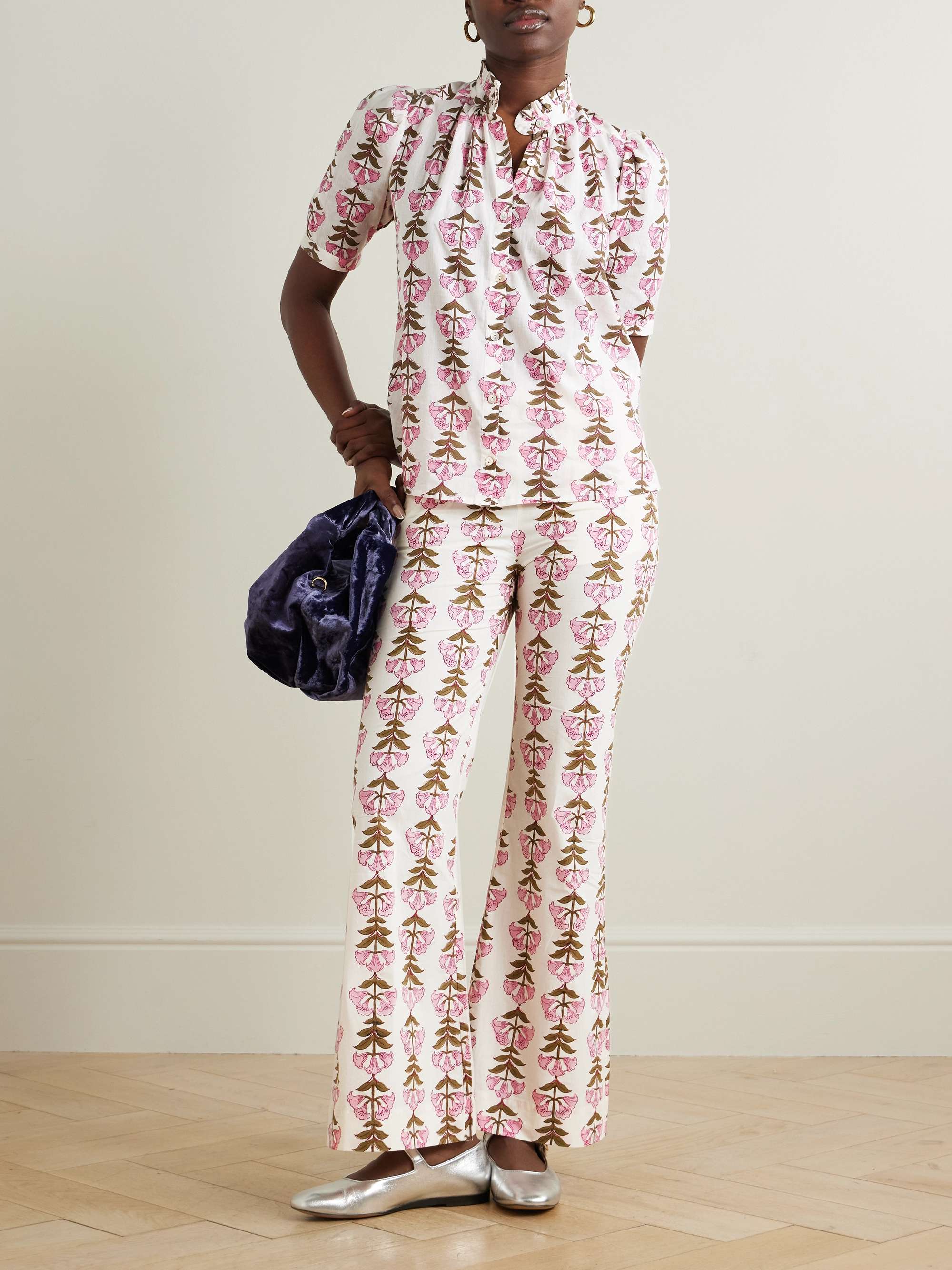 Winnie Trumpet Lily printed cotton-voile shirt view