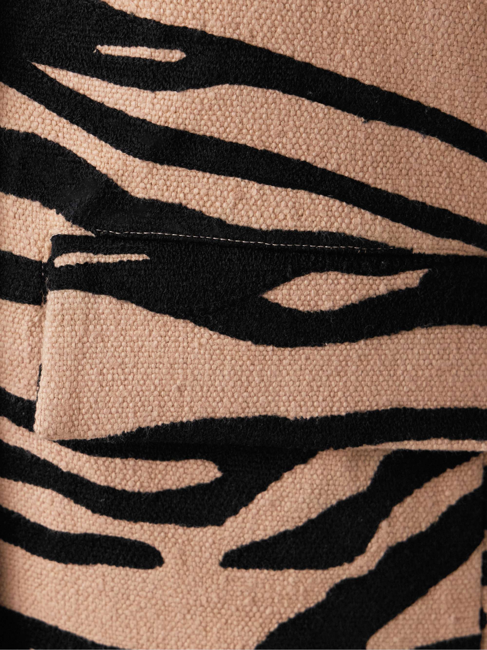 Captain zebra-jacquard cotton-canvas coat view