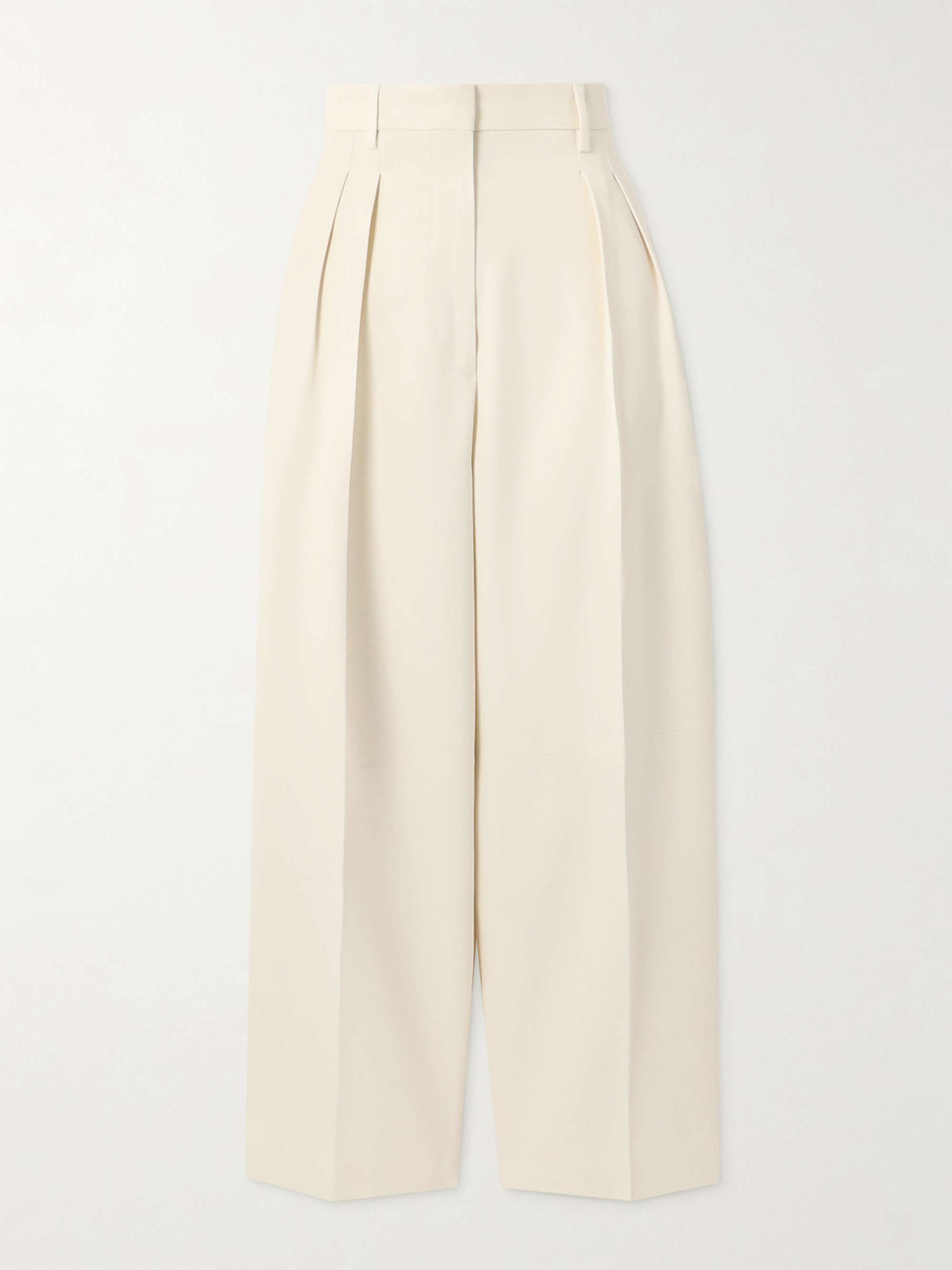 Dash cropped pleated twill tapered pants view