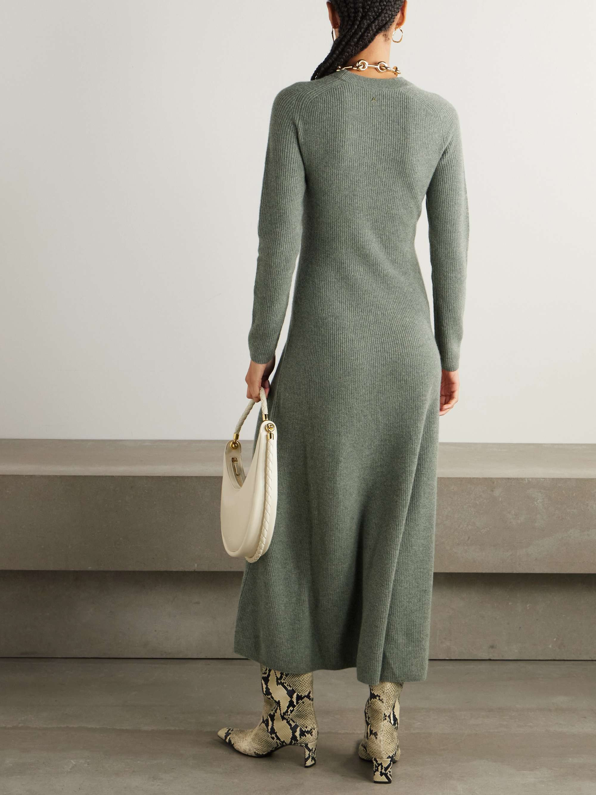 Cuddy ribbed cashmere maxi dress view