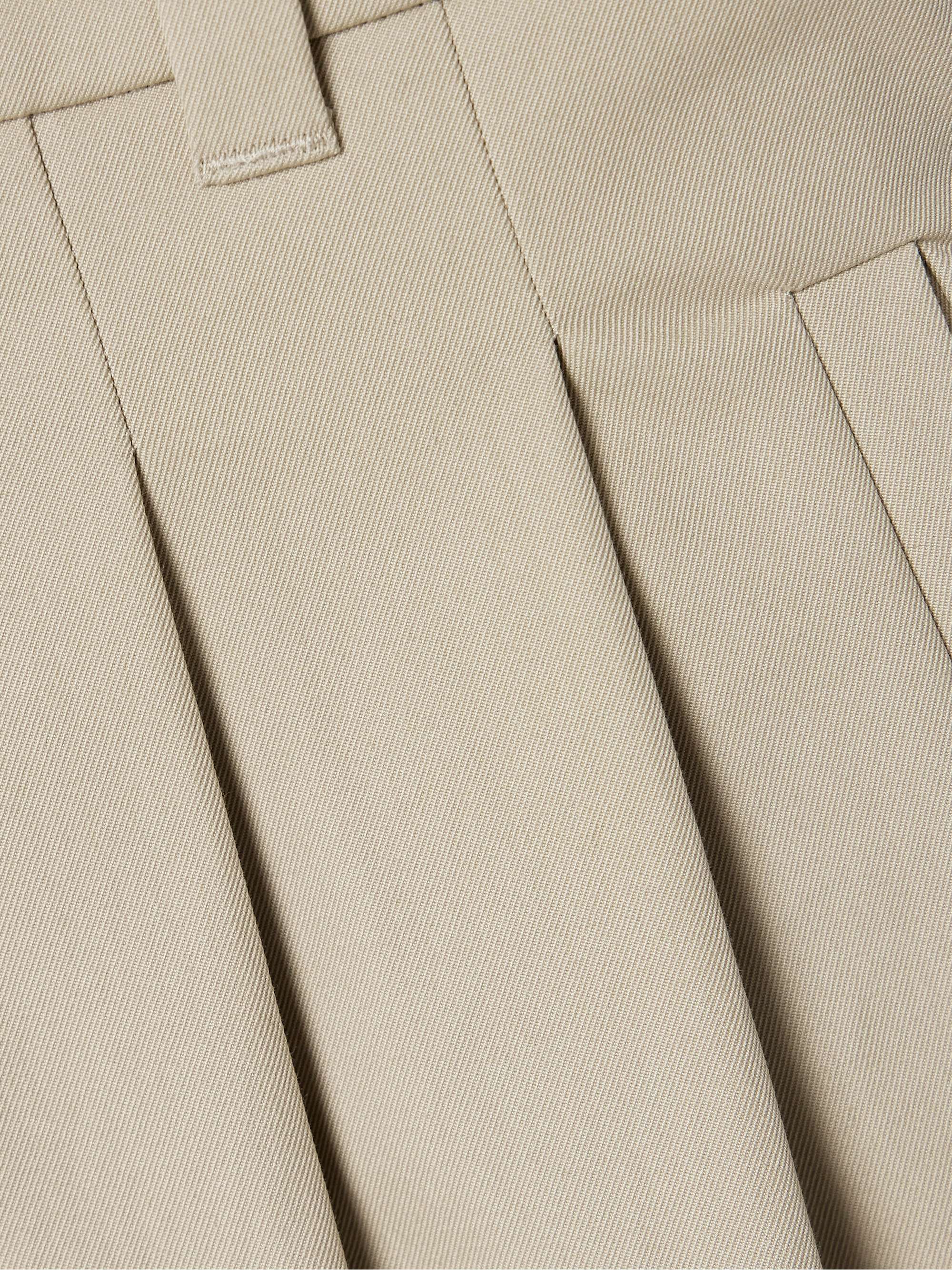 Mack pleated cotton-twill maxi skirt view