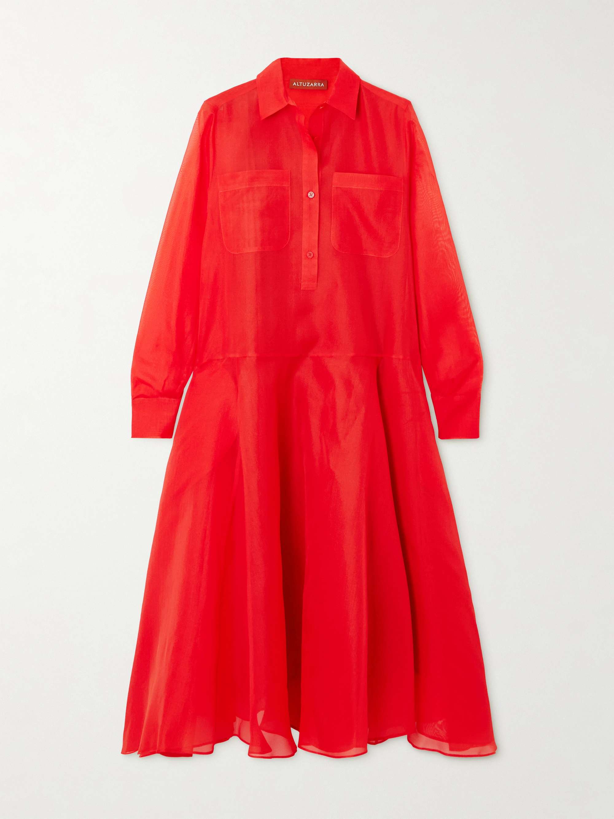 Sissy silk-organza midi dress view