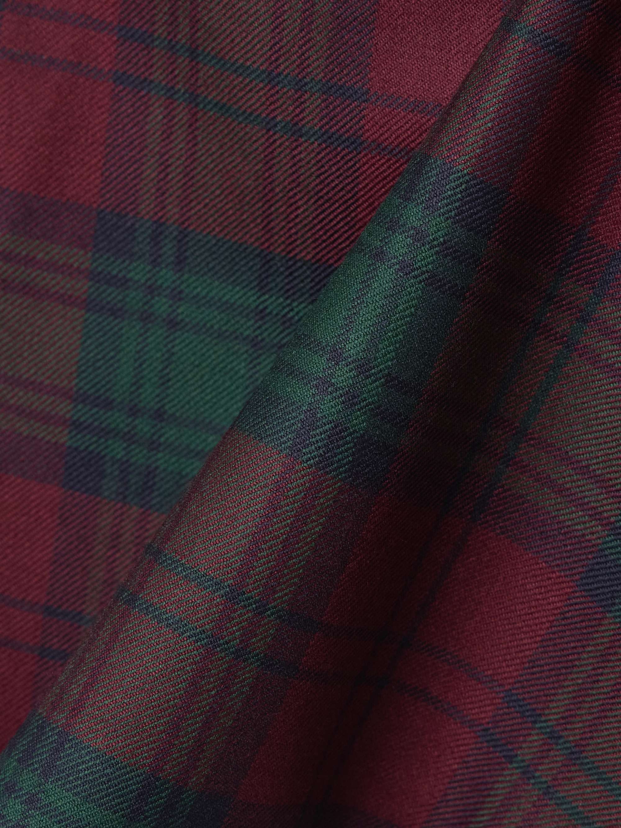Coci velvet-trimmed checked wool mini skirt view