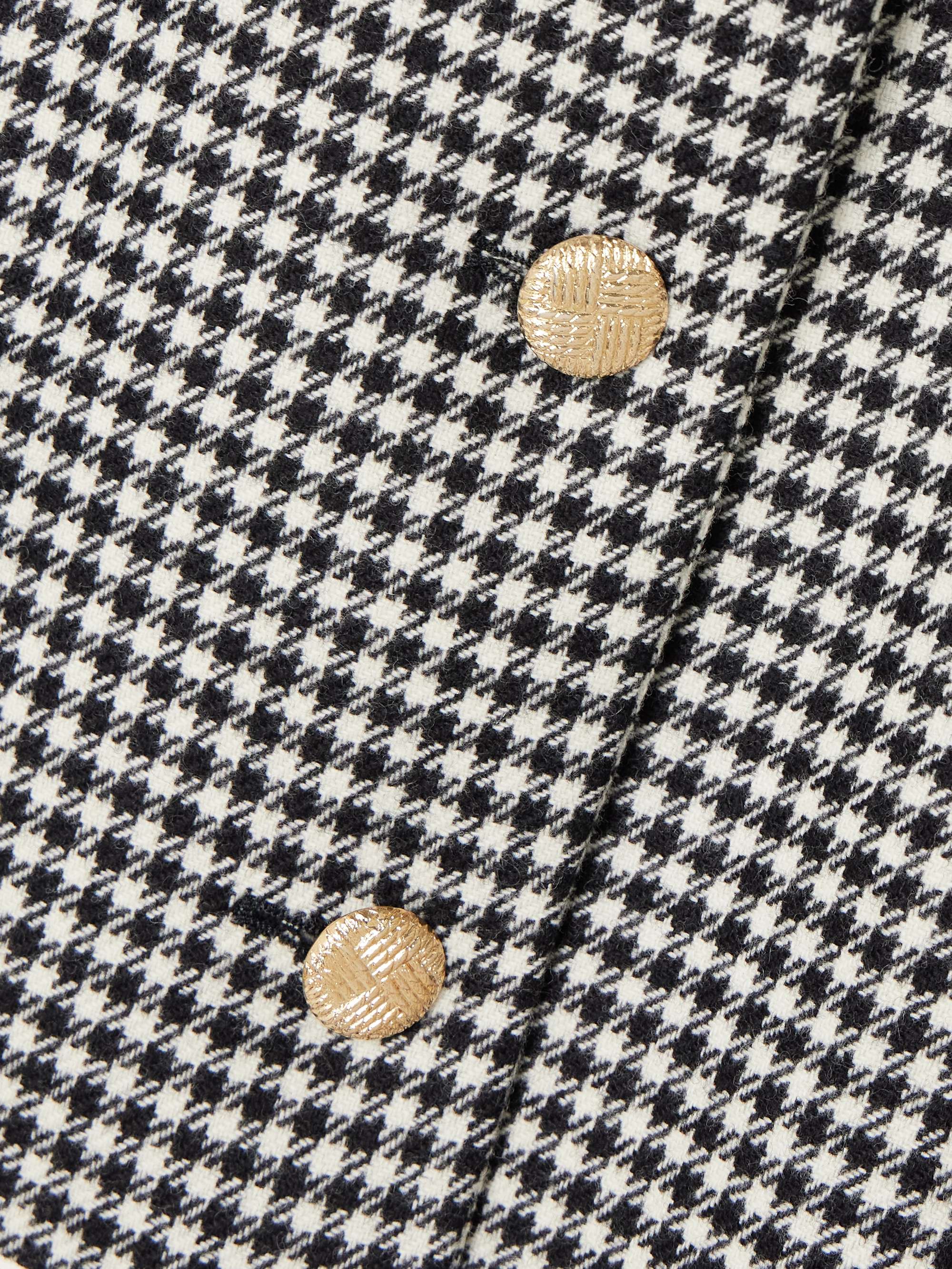 Gliss velvet-trimmed houndstooth wool jacket view