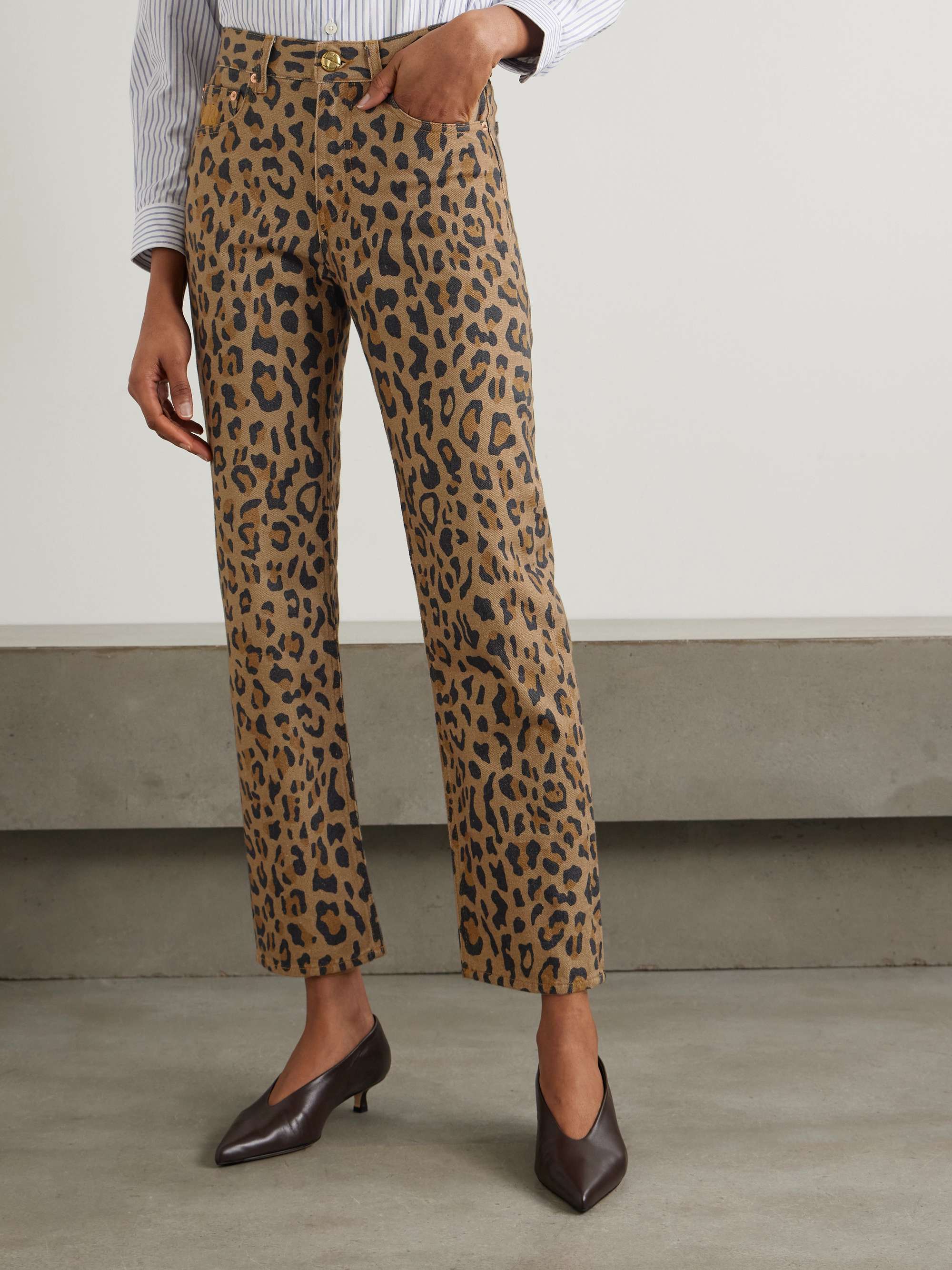 Simba Paso leopard-print mid-rise slim-fit jeans view