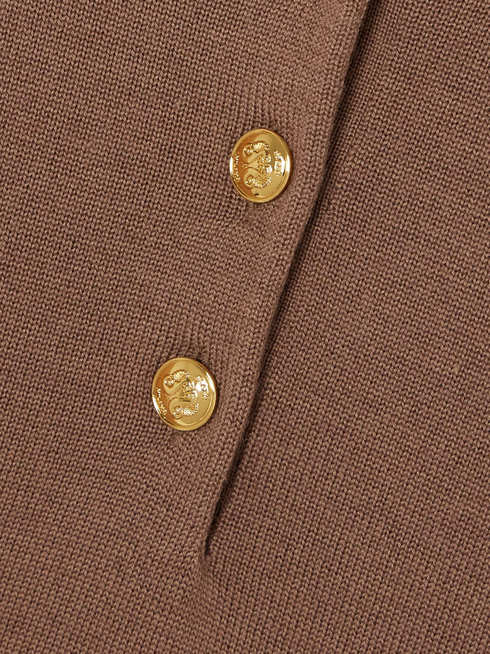 Maine wool, silk and cashmere-blend polo sweater view