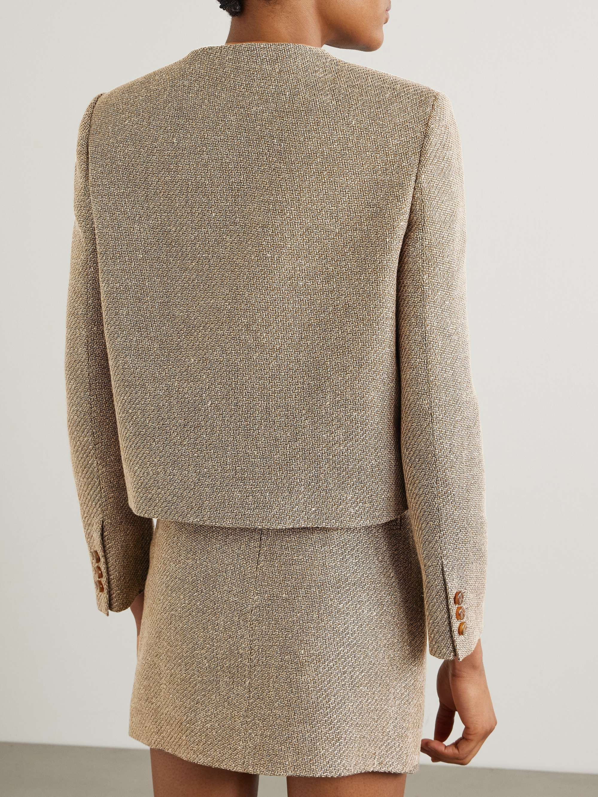 Saratoga Shamo linen, silk and cotton-blend jacket view
