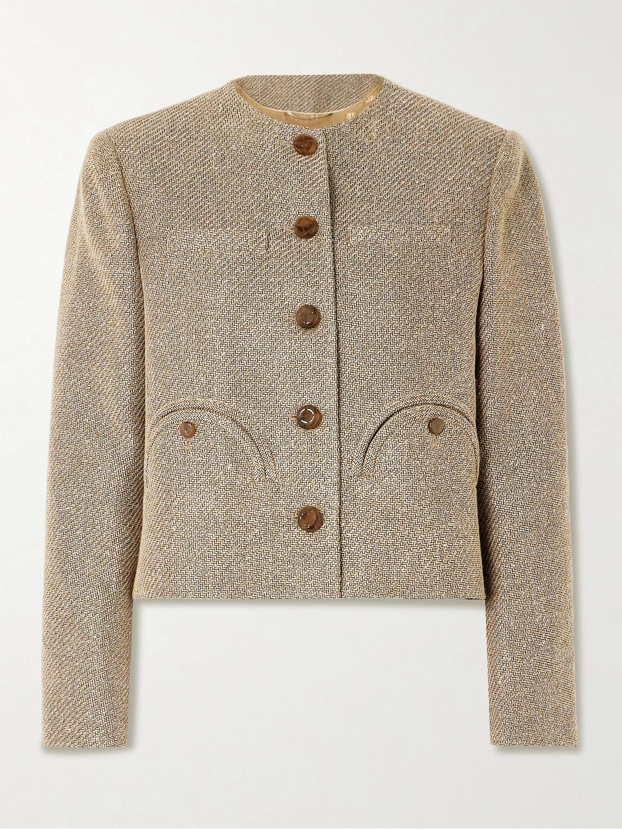 Saratoga Shamo linen, silk and cotton-blend jacket view