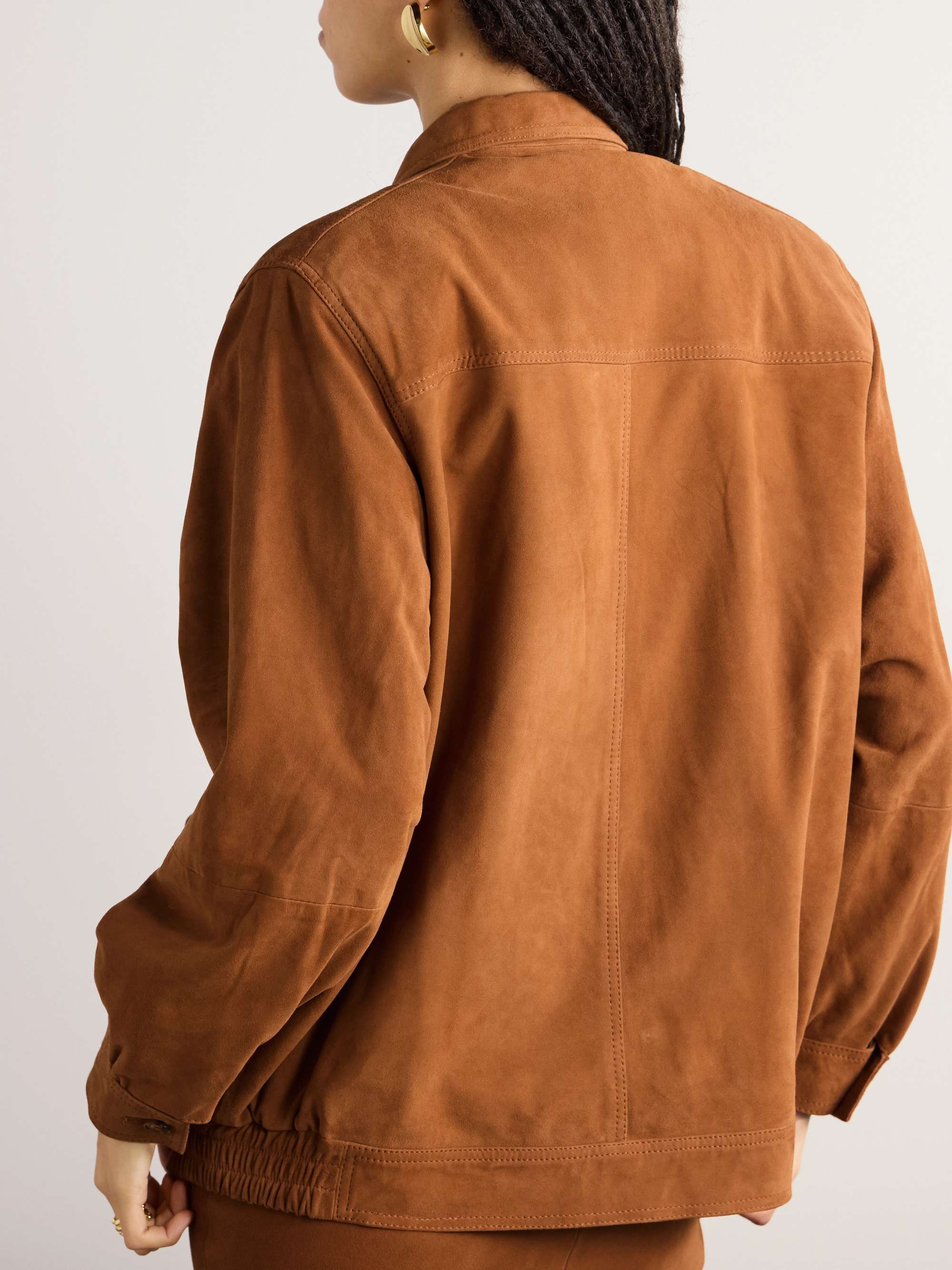 Cleo suede bomber jacket view