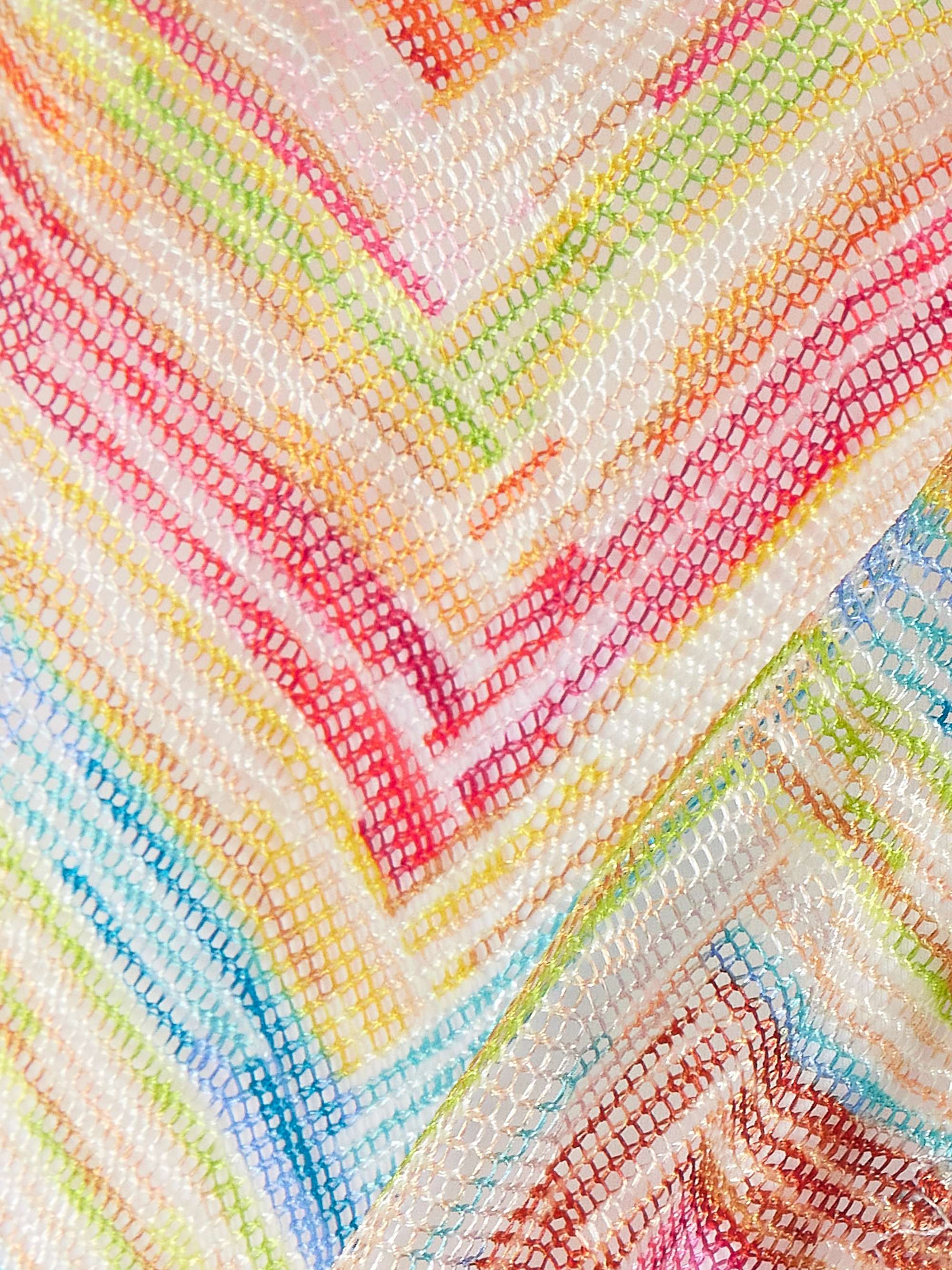 Mare striped metallic crochet-knit triangle bikini view