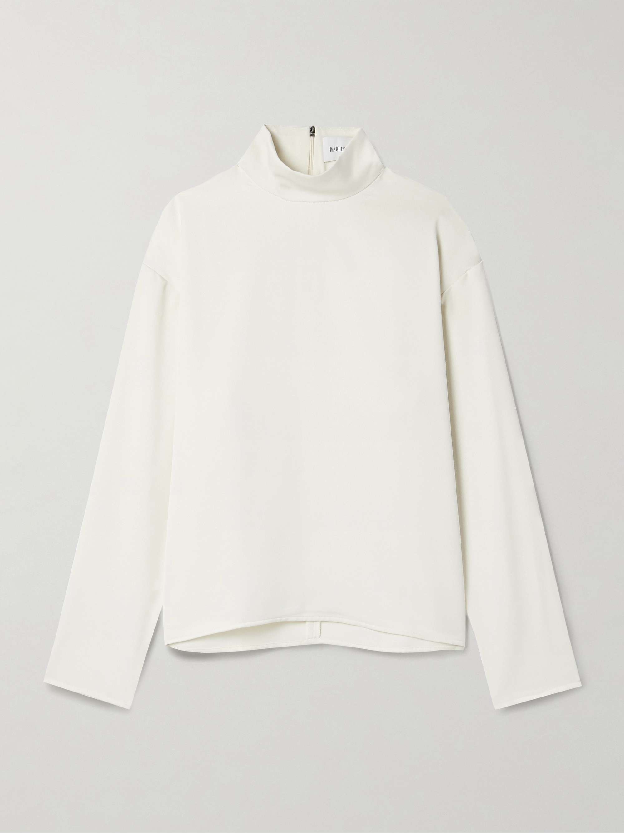 Olall crepe turtleneck blouse view