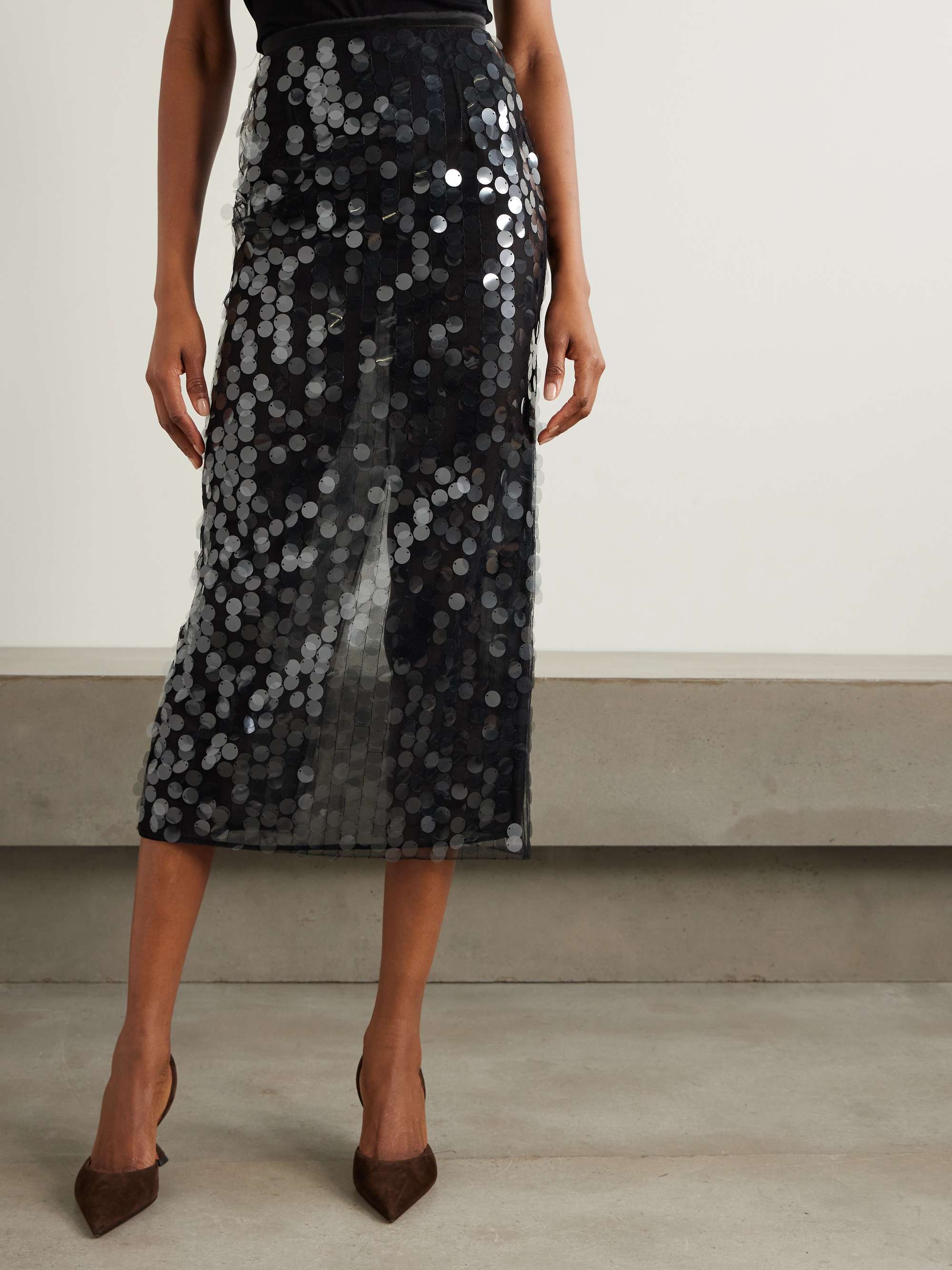 Dia embellished tulle midi skirt view