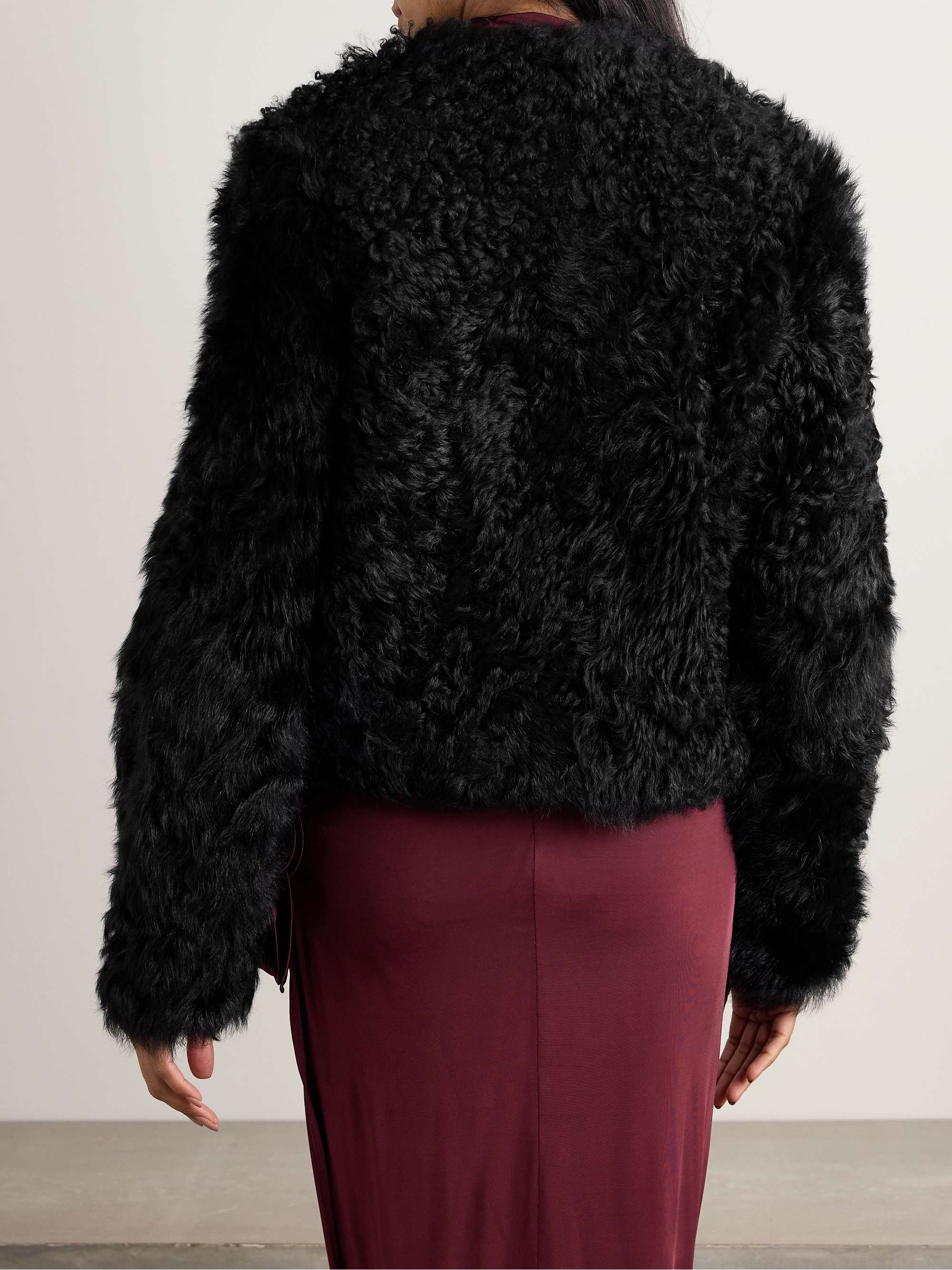 Bia cropped shearling jacket view