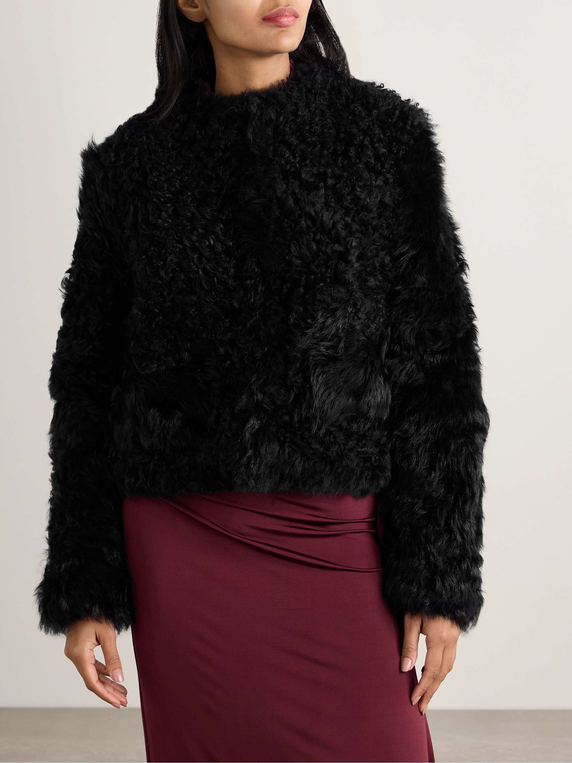 Bia cropped shearling jacket view