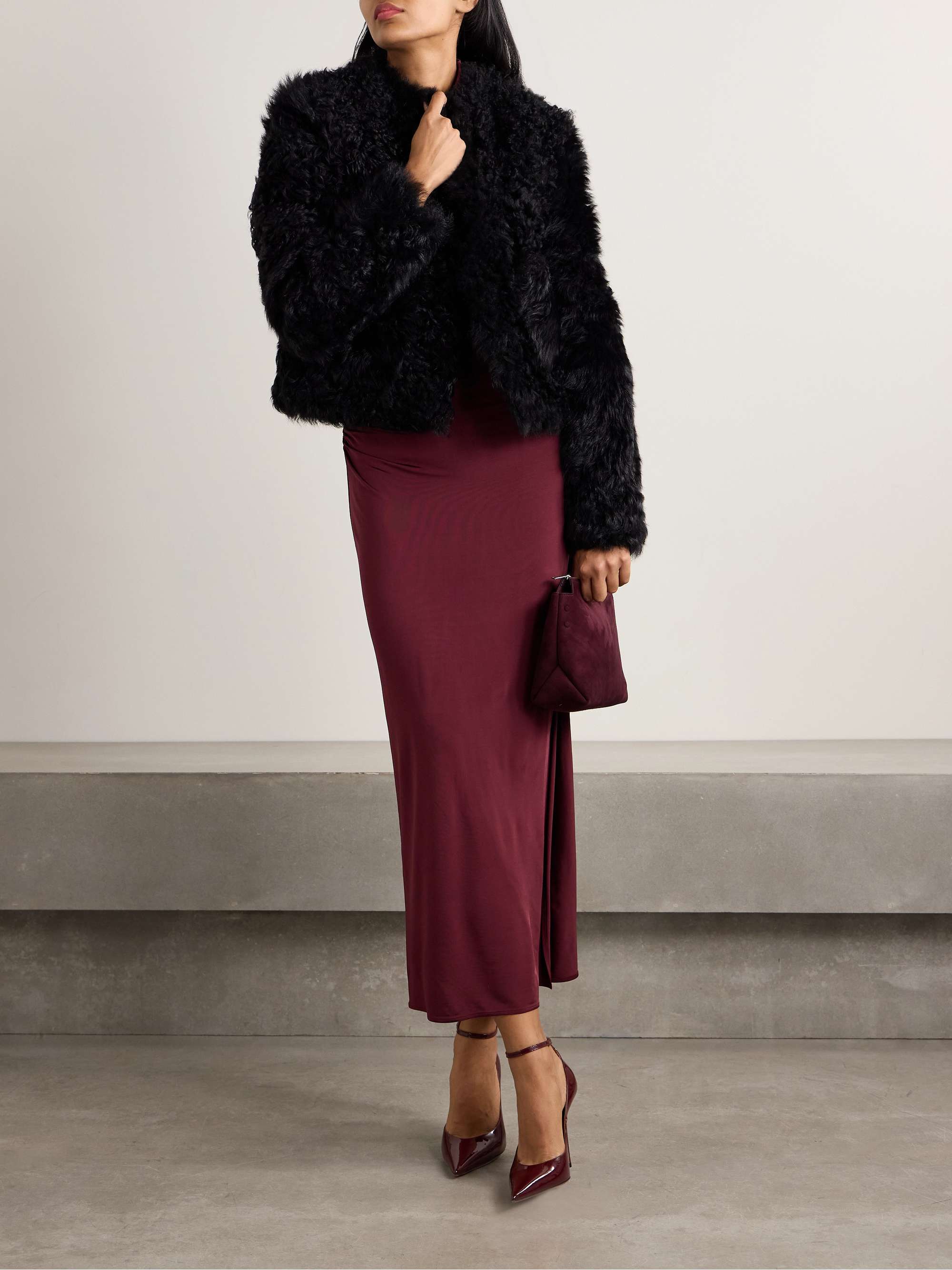 Bia cropped shearling jacket view