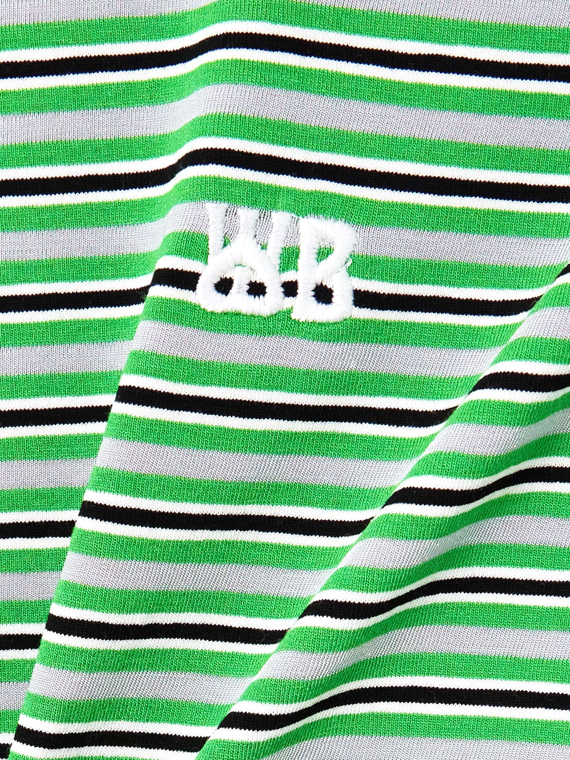 Sonic embroidered striped jersey turtleneck top view