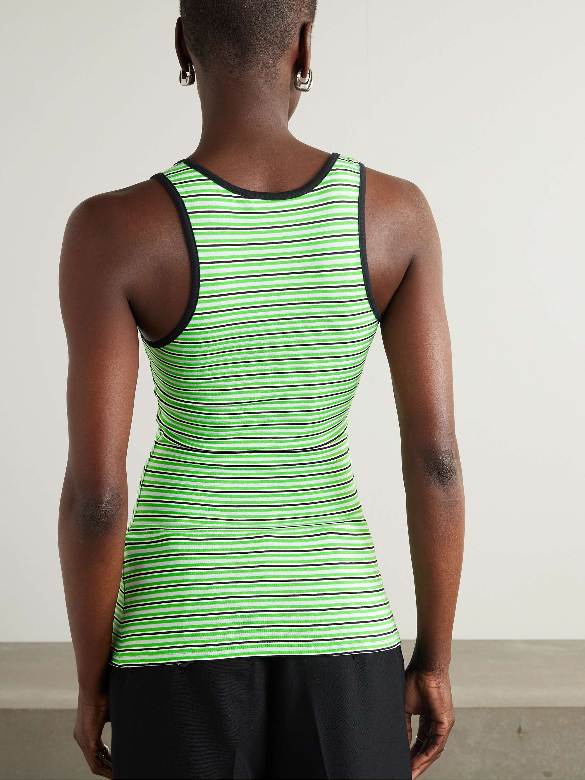 Sonic striped jersey tank view